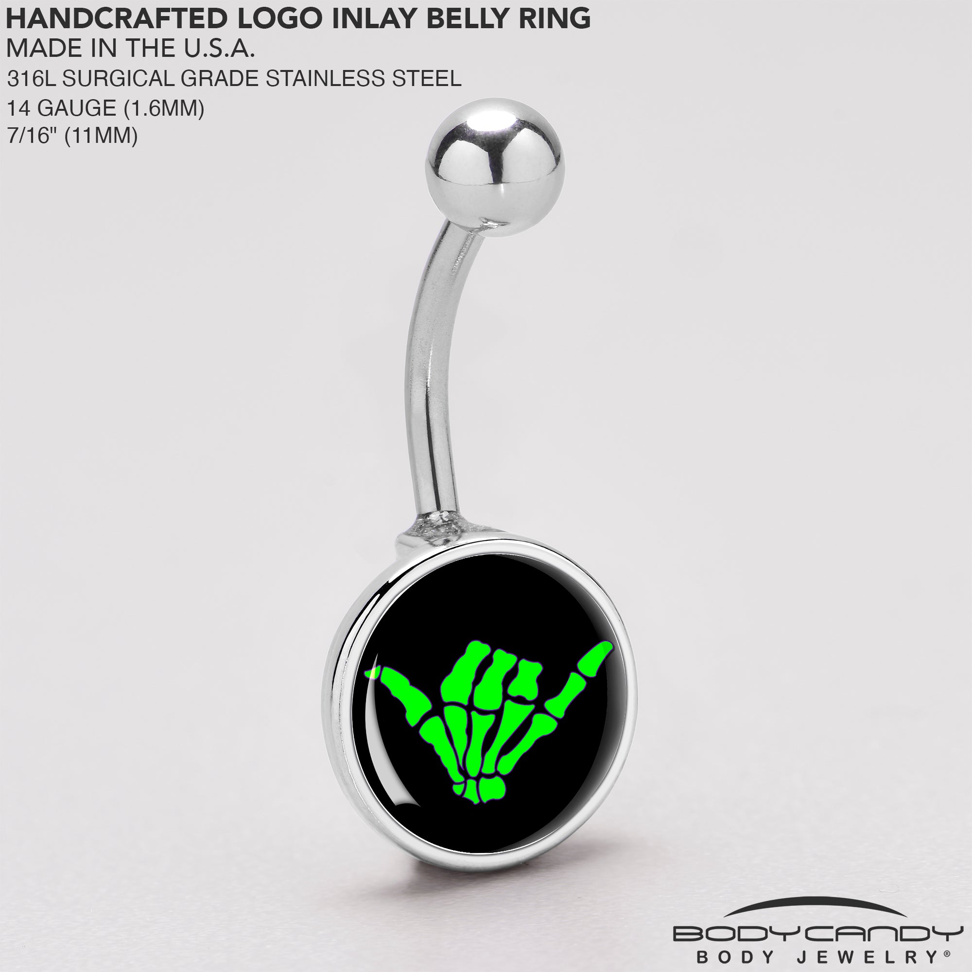 Shaka Hand Belly Ring