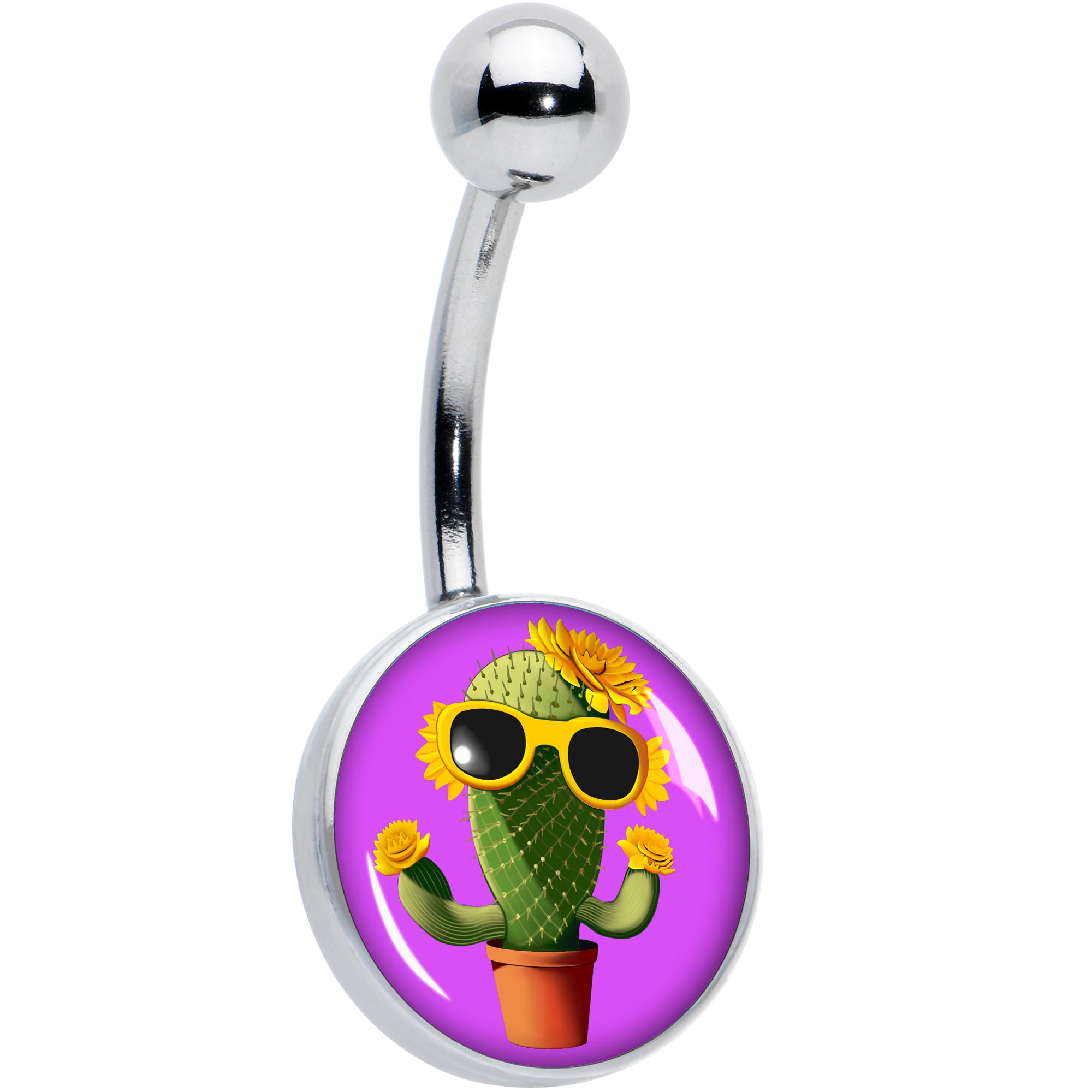 Sunflower Cactus Belly Ring