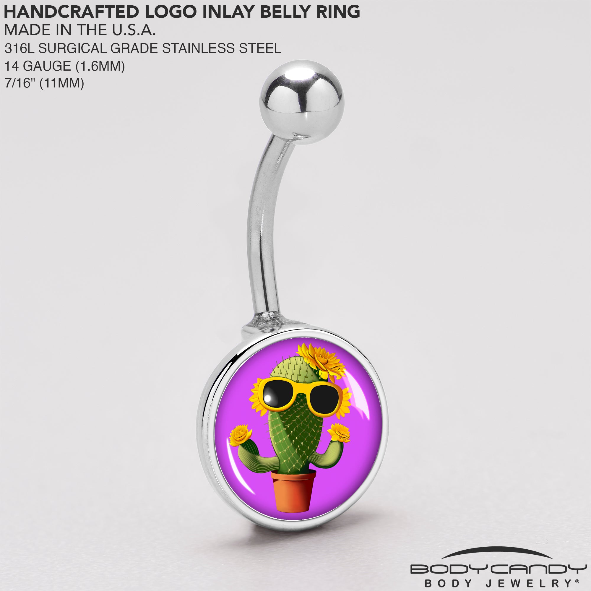 Sunflower Cactus Belly Ring