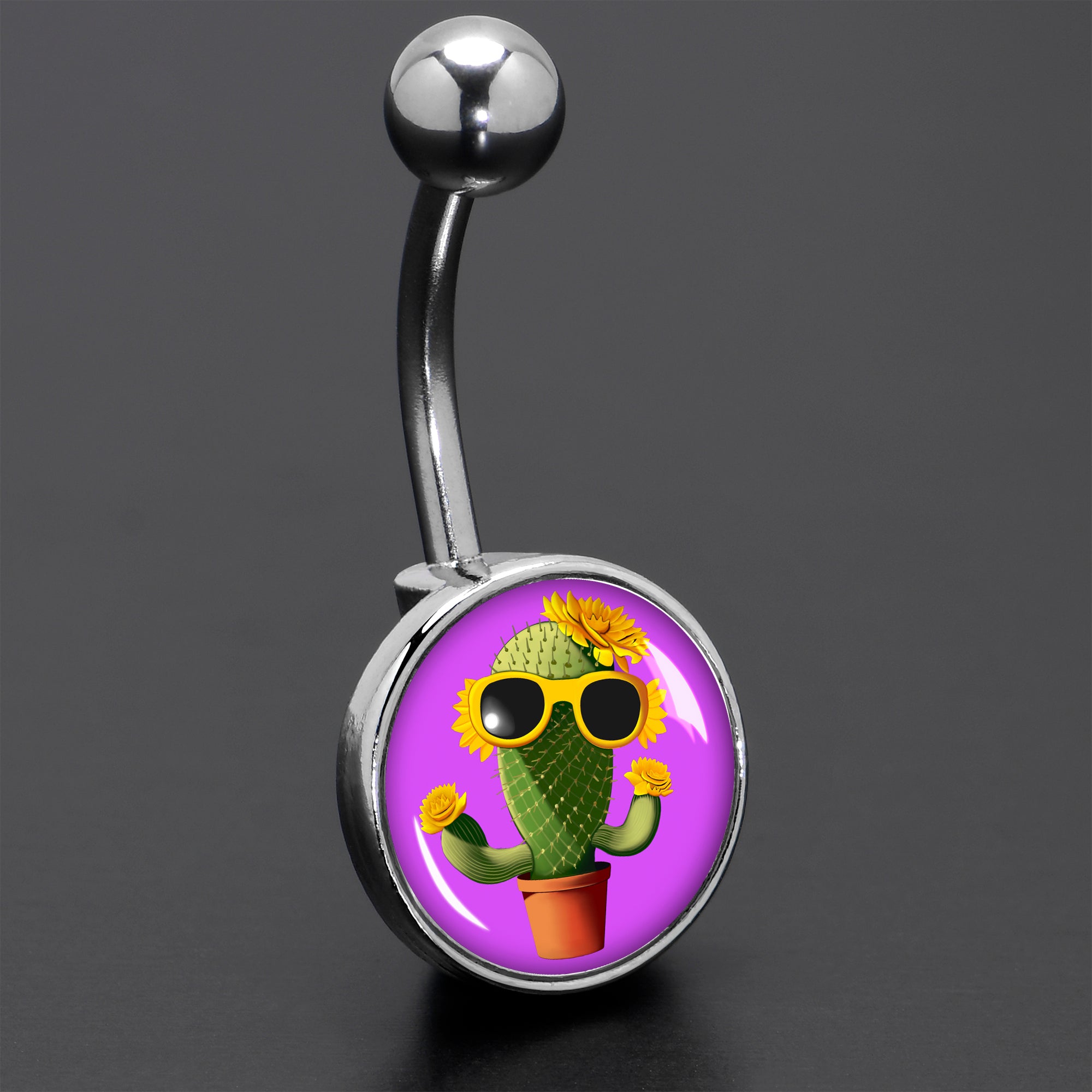 Sunflower Cactus Belly Ring