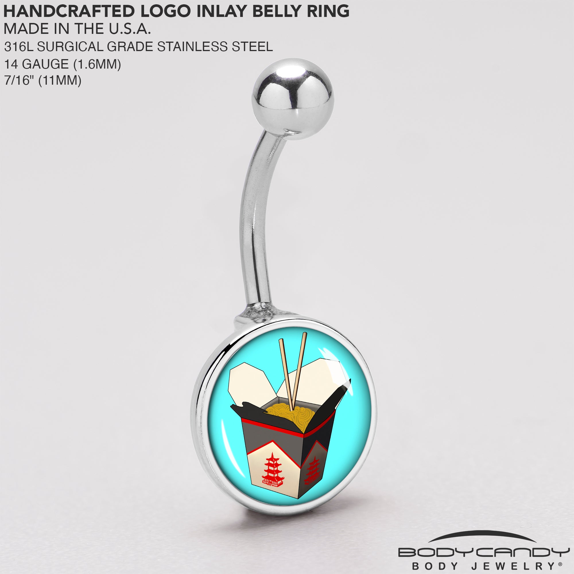 Chinese Take Out Belly Ring