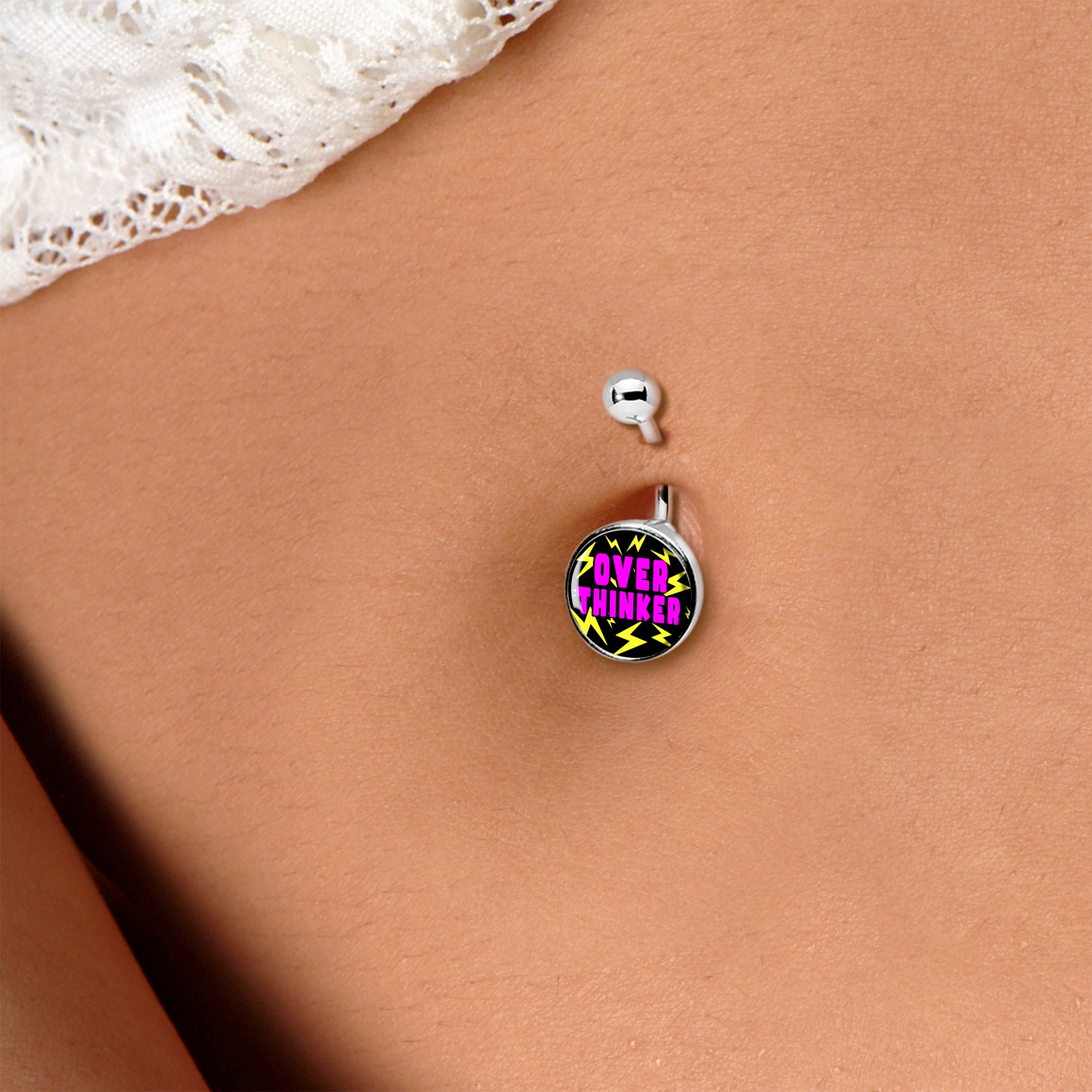 Over Thinker Impact Belly Ring