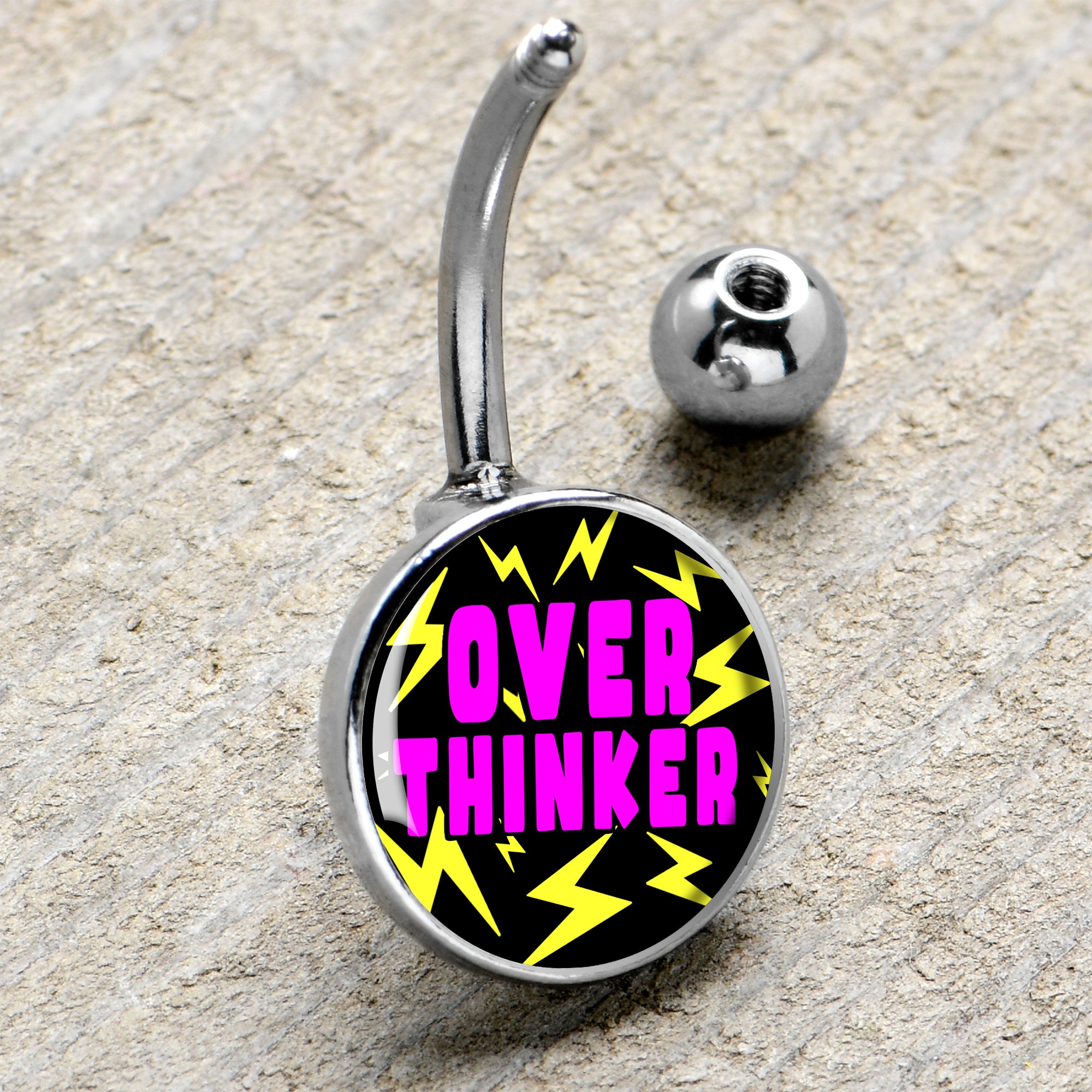 Over Thinker Impact Belly Ring