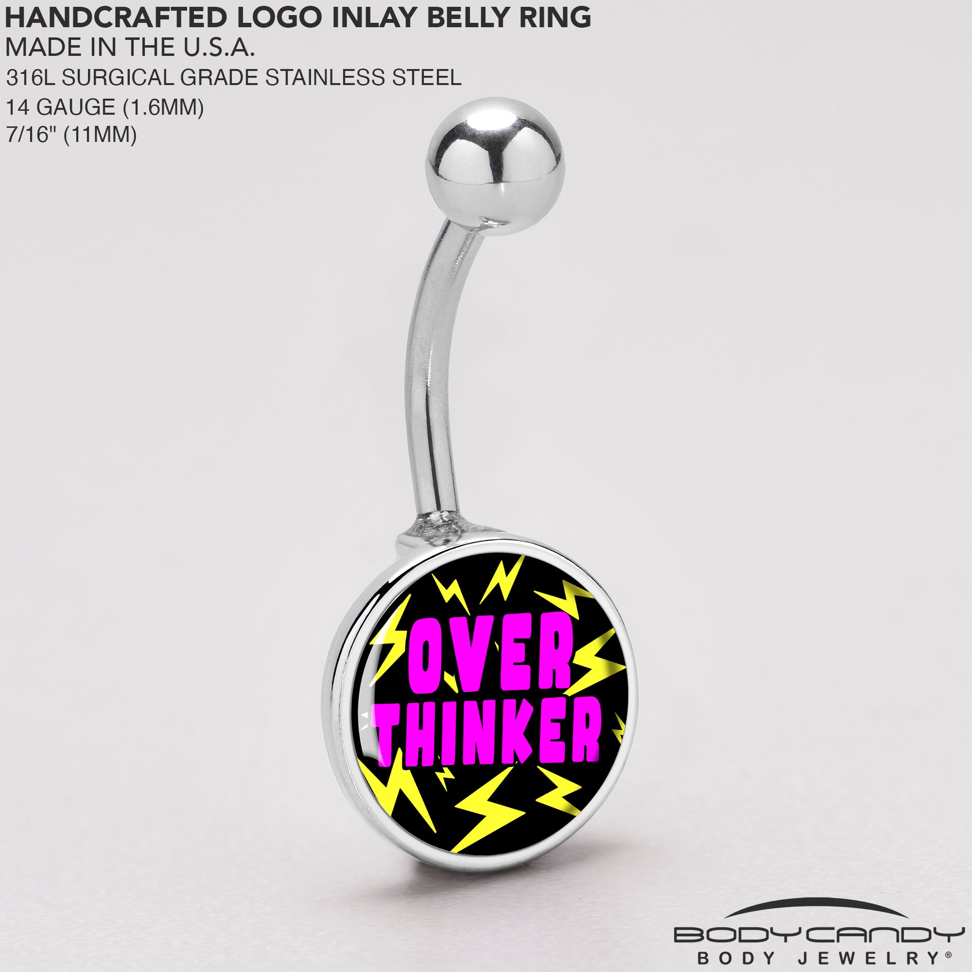 Over Thinker Impact Belly Ring