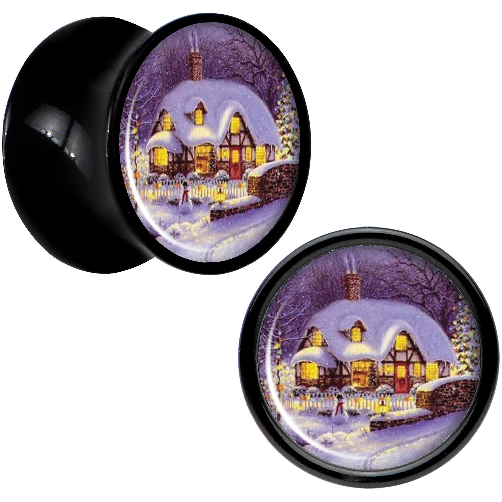 Advent Christmas Village Black Acrylic Saddle Plug Set Sizes 8mm to 20mm