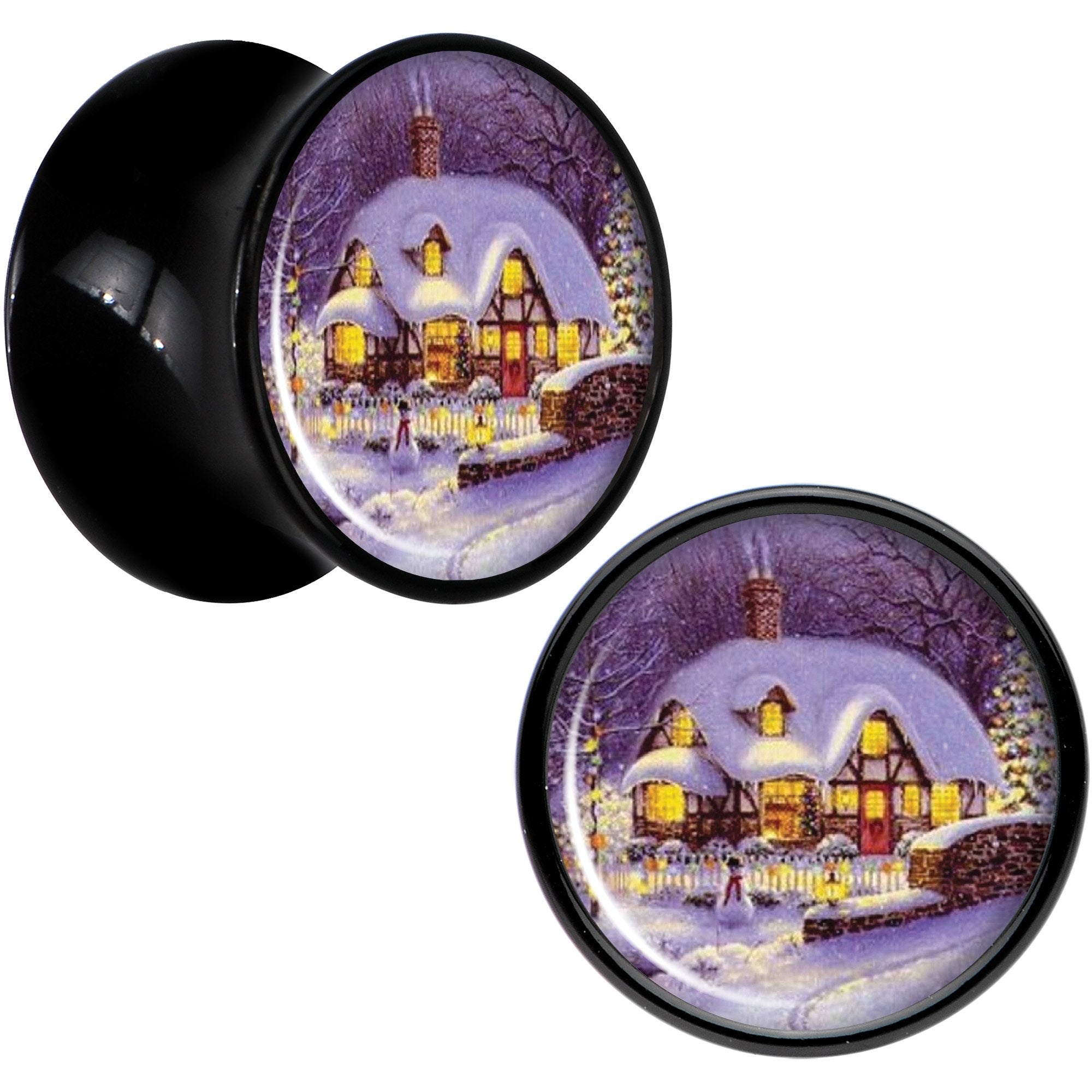 Advent Christmas Village Black Acrylic Saddle Plug Set Sizes 8mm to 20mm