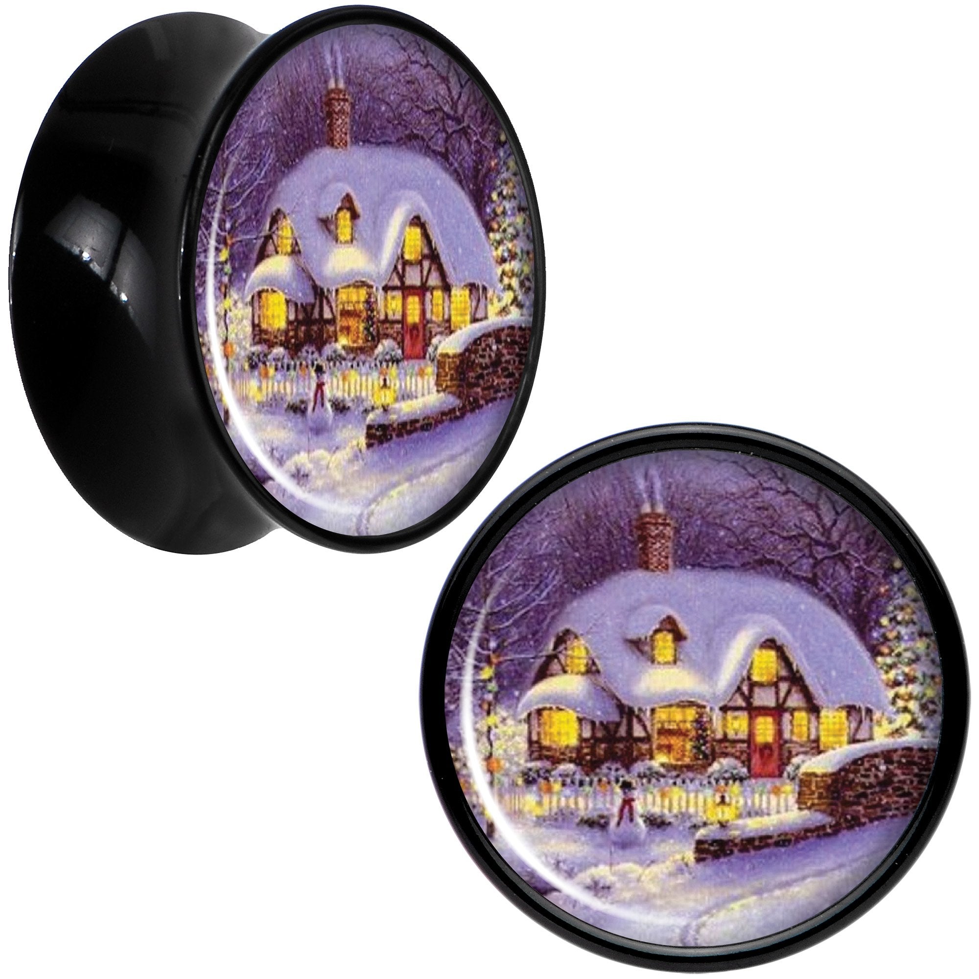 Advent Christmas Village Black Acrylic Saddle Plug Set Sizes 8mm to 20mm