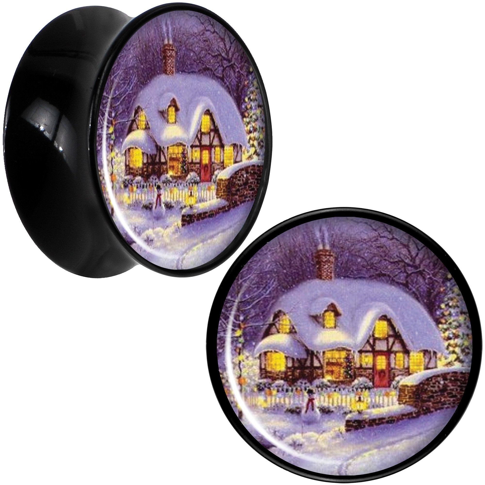 Advent Christmas Village Black Acrylic Saddle Plug Set Sizes 8mm to 20mm