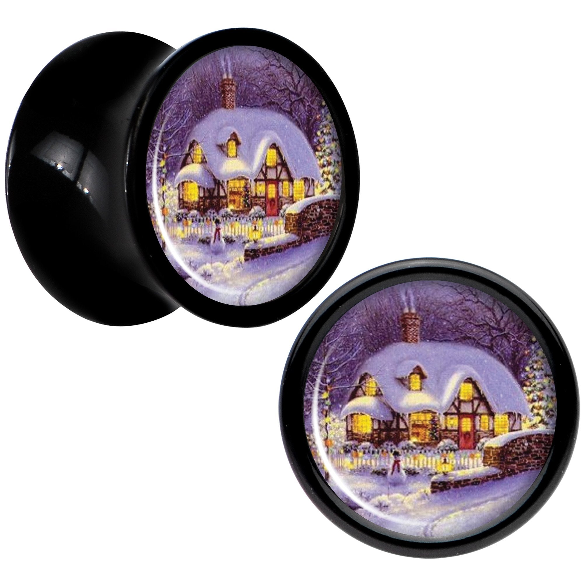 Advent Christmas Village Black Acrylic Saddle Plug Set Sizes 8mm to 20mm