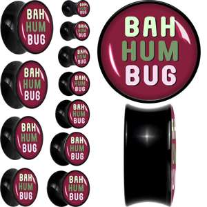 Bah Humbug Holiday Grouch Acrylic Saddle Plug Set