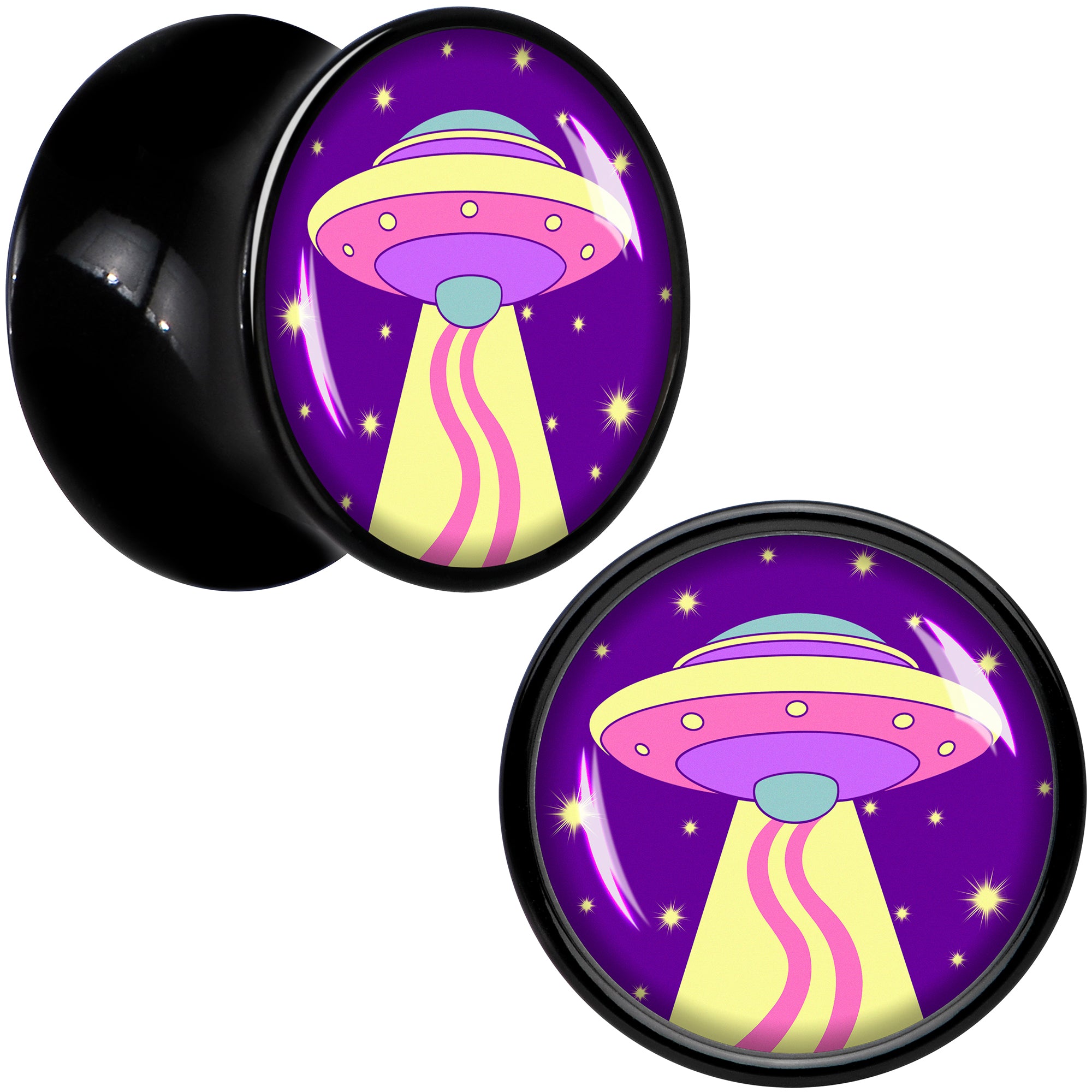 Style Space Invasion UFO Black Acrylic Saddle Plug Set