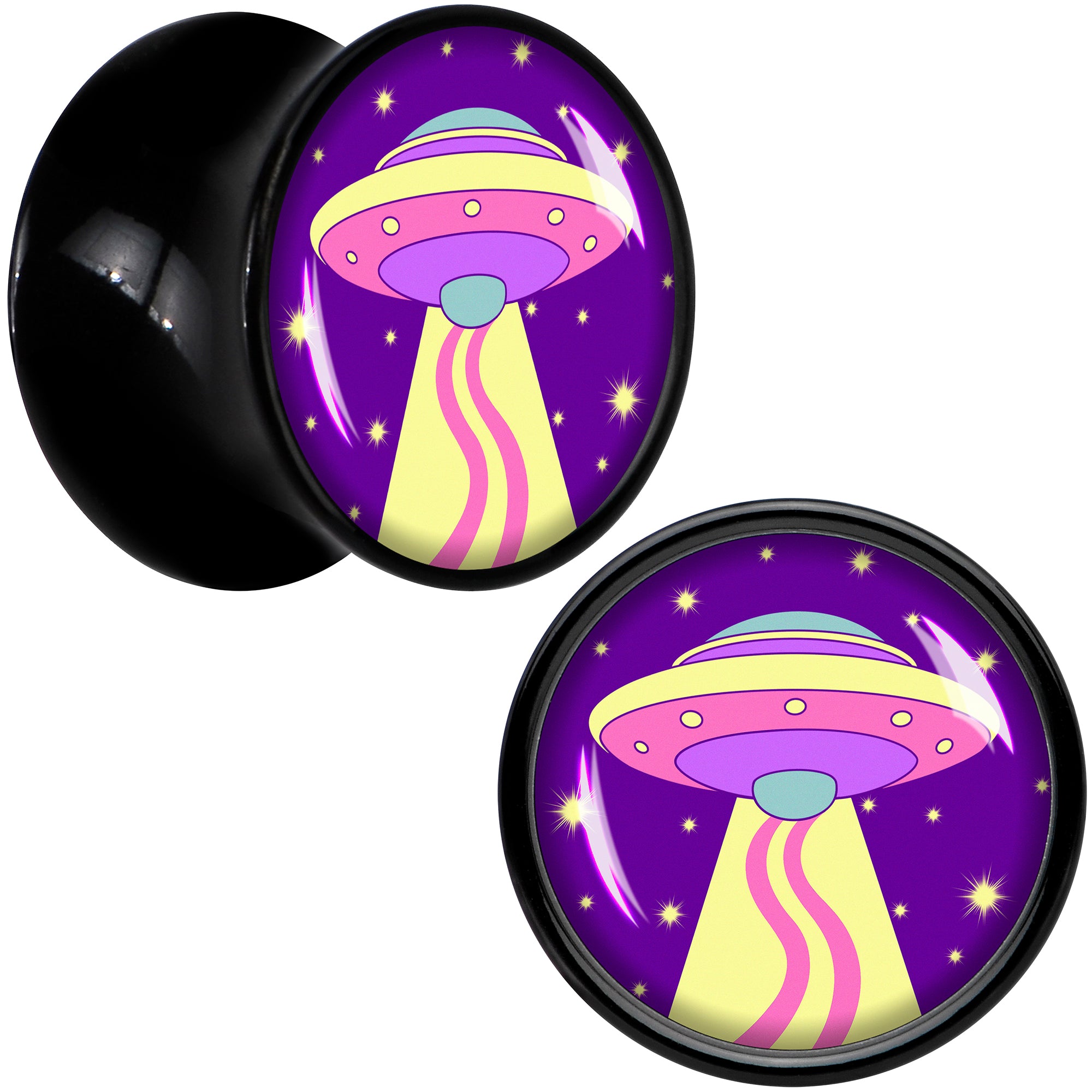 Style Space Invasion UFO Black Acrylic Saddle Plug Set