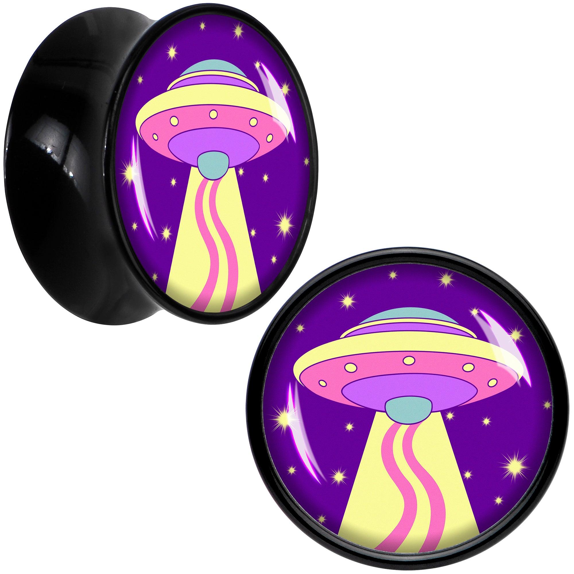 Style Space Invasion UFO Black Acrylic Saddle Plug Set