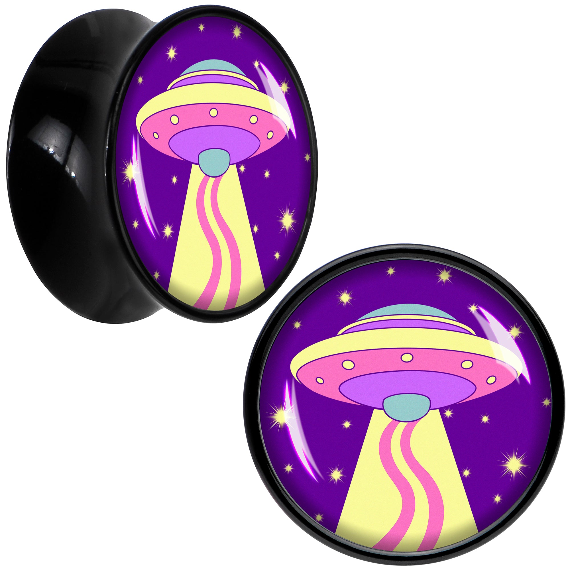 Style Space Invasion UFO Black Acrylic Saddle Plug Set