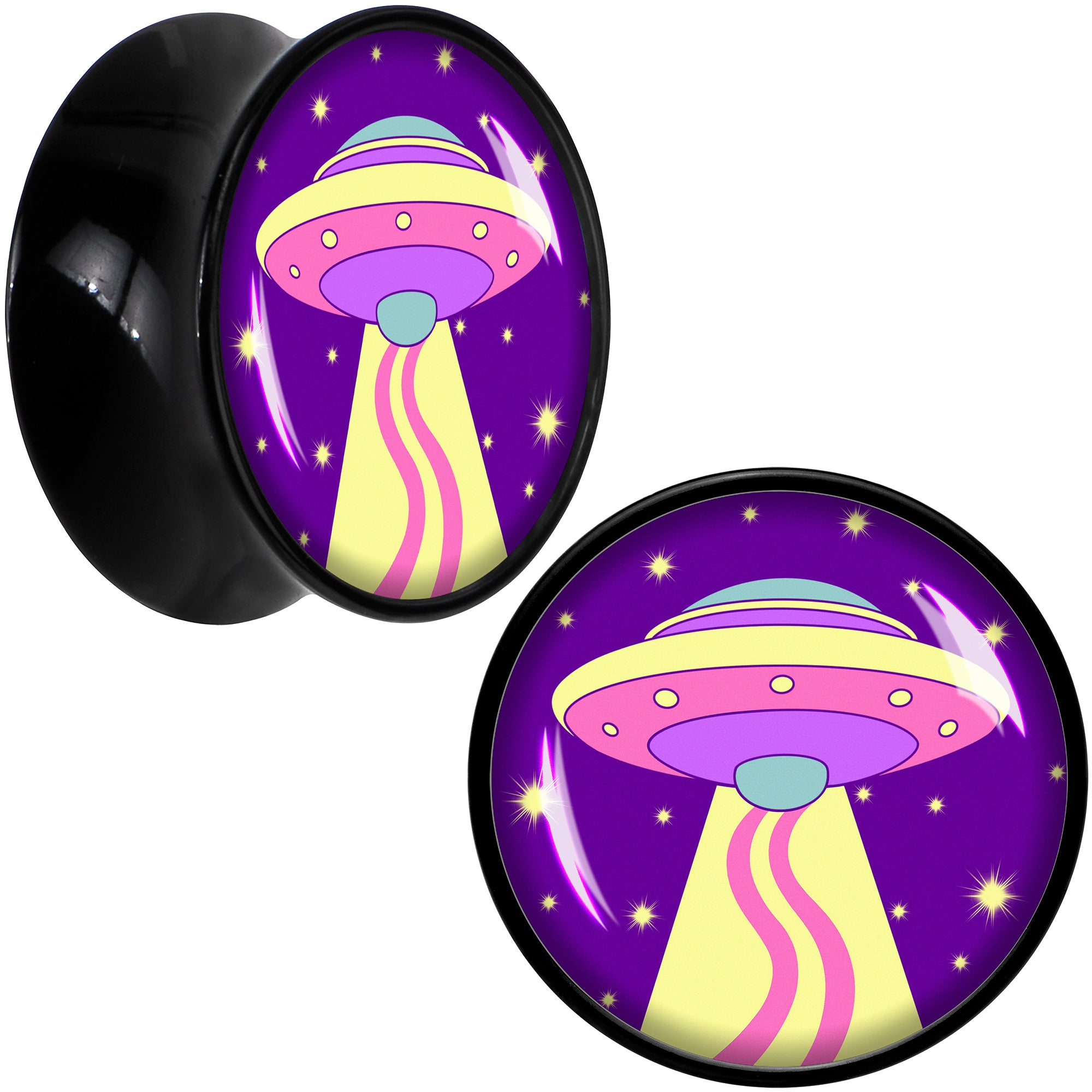 Style Space Invasion UFO Black Acrylic Saddle Plug Set