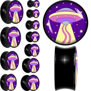 Style Space Invasion UFO Black Acrylic Saddle Plug Set