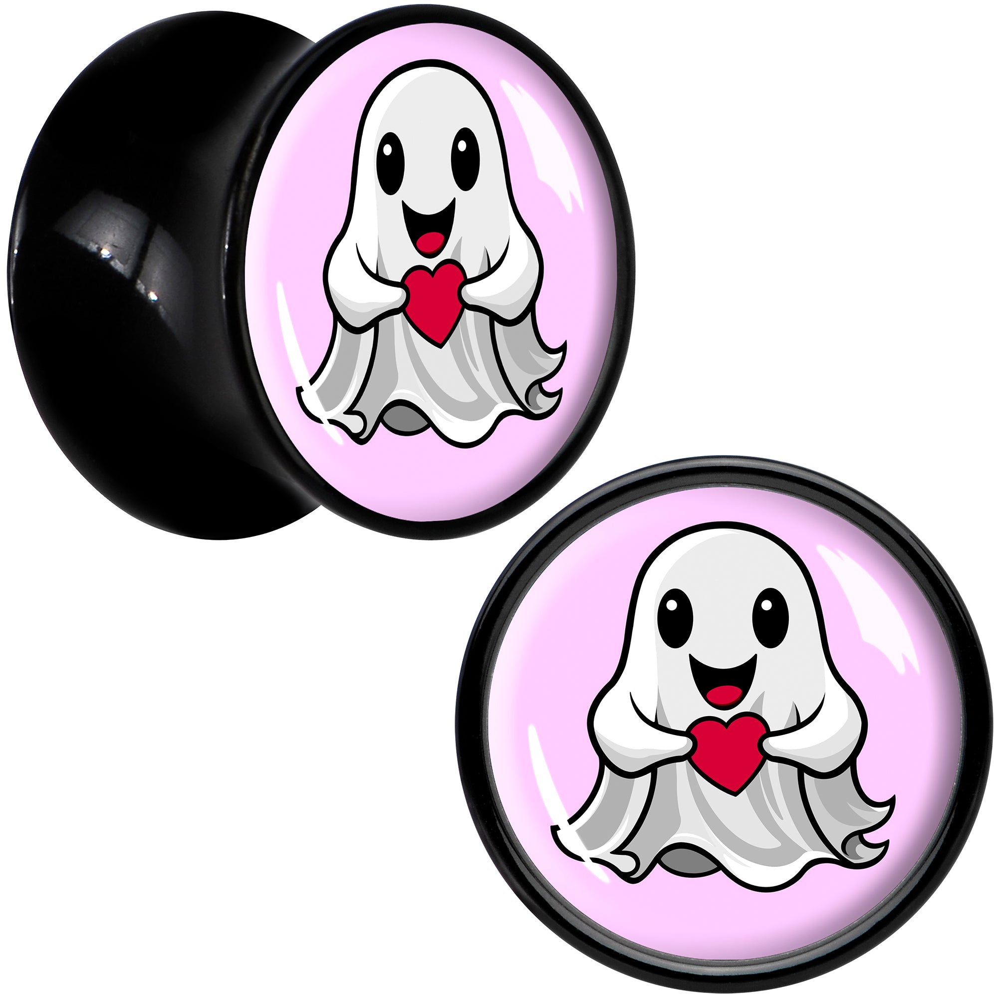 Valentine Sweet Ghost Black Acrylic Saddle Plug Set