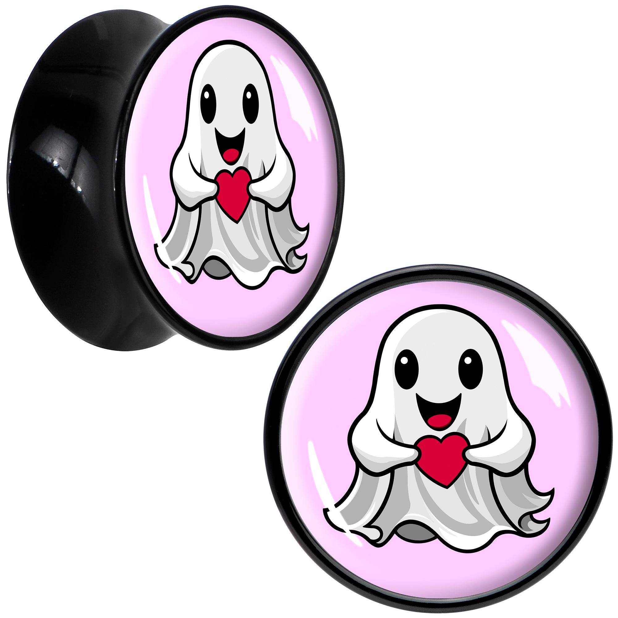 Valentine Sweet Ghost Black Acrylic Saddle Plug Set