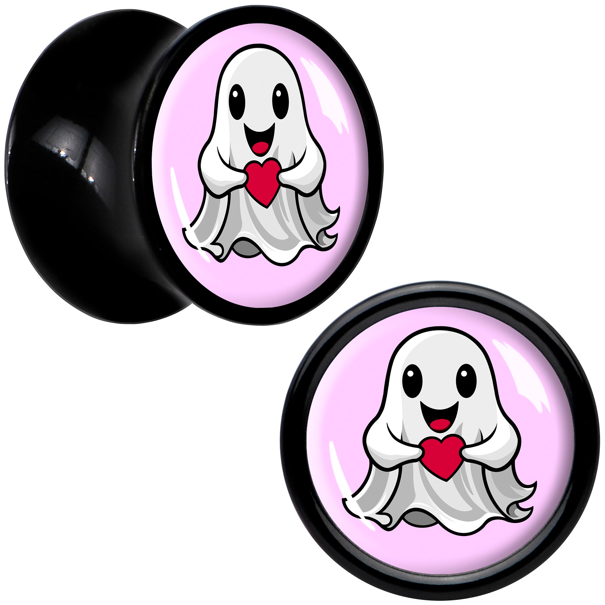 Valentine Sweet Ghost Black Acrylic Saddle Plug Set