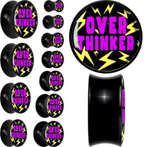 Over Thinker Impact Black Acrylic Saddle Plug Set