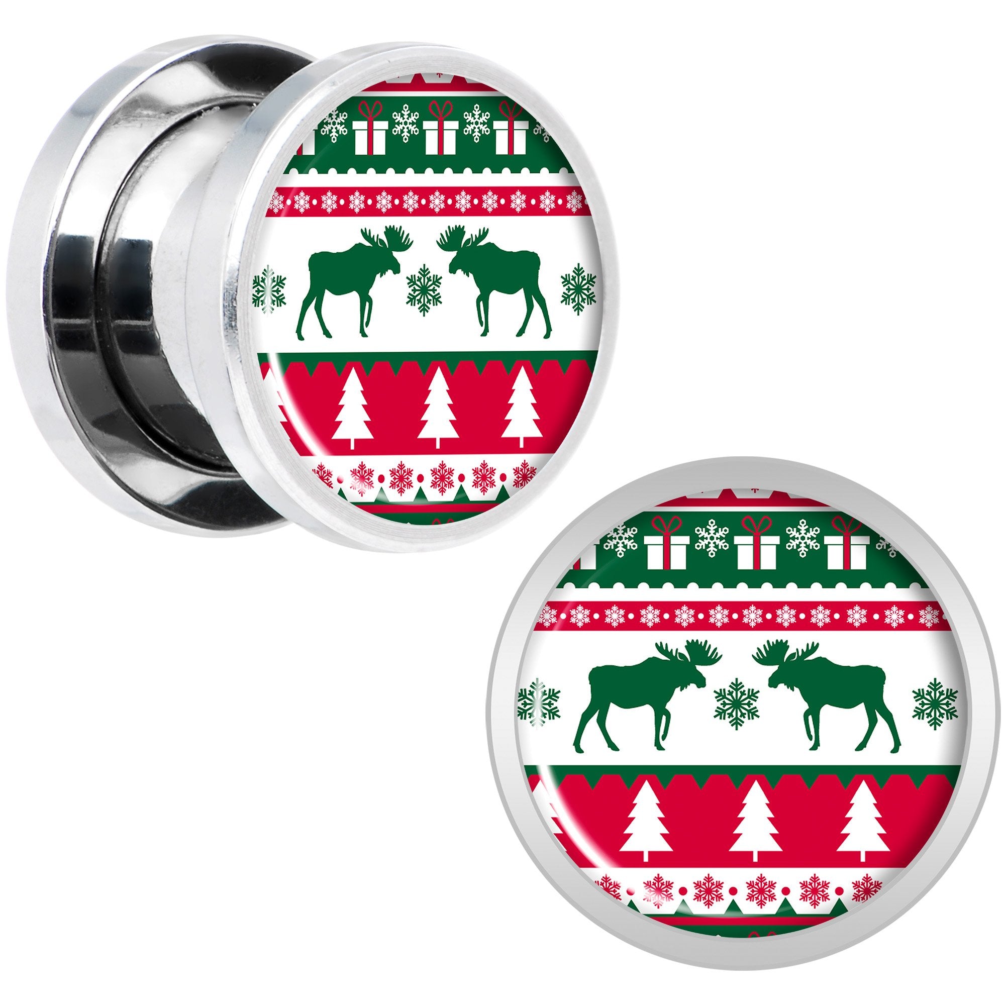 Ugly Christmas Sweater Screw Fit Plug Set Sizes 6mm to 20mm