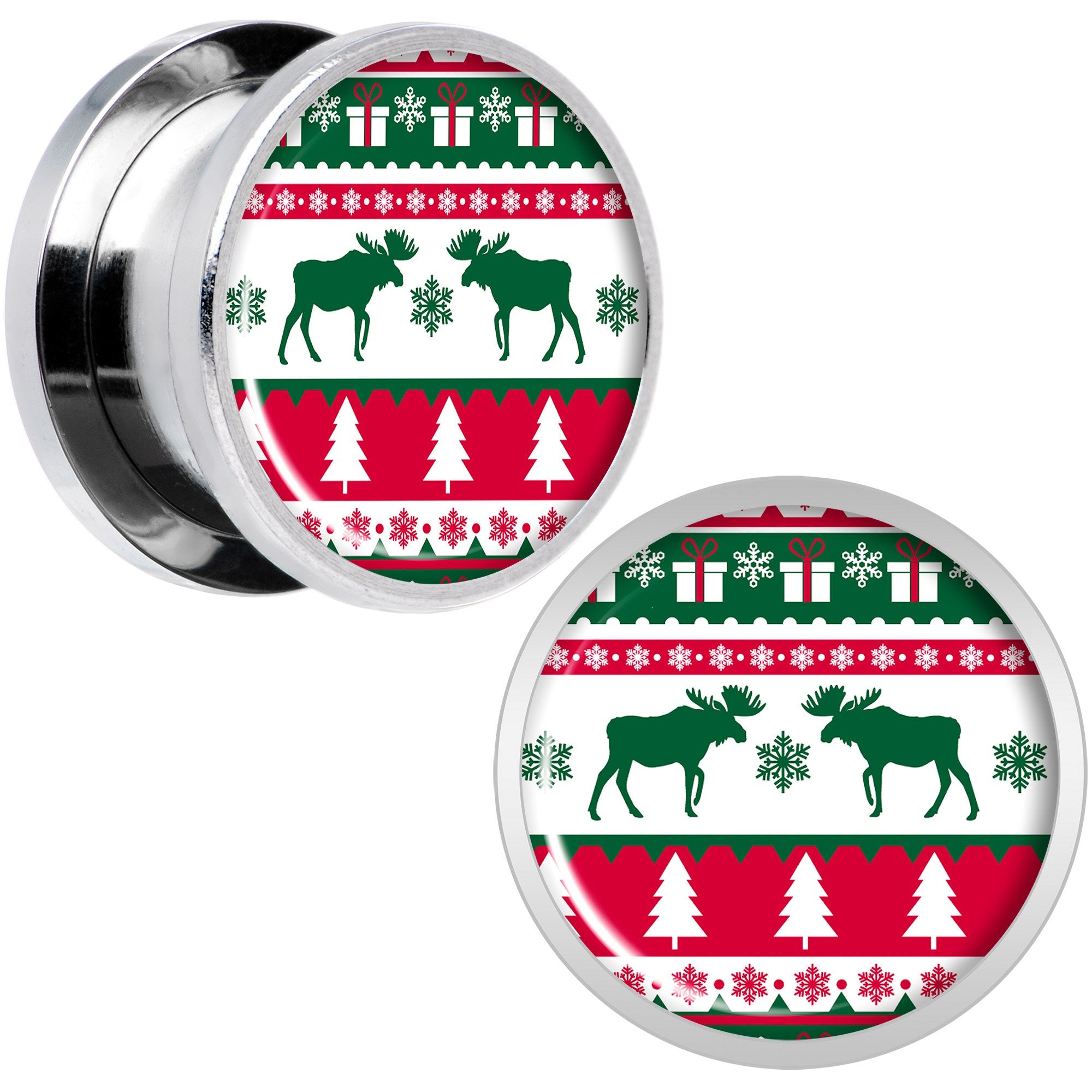 Ugly Christmas Sweater Screw Fit Plug Set Sizes 6mm to 20mm