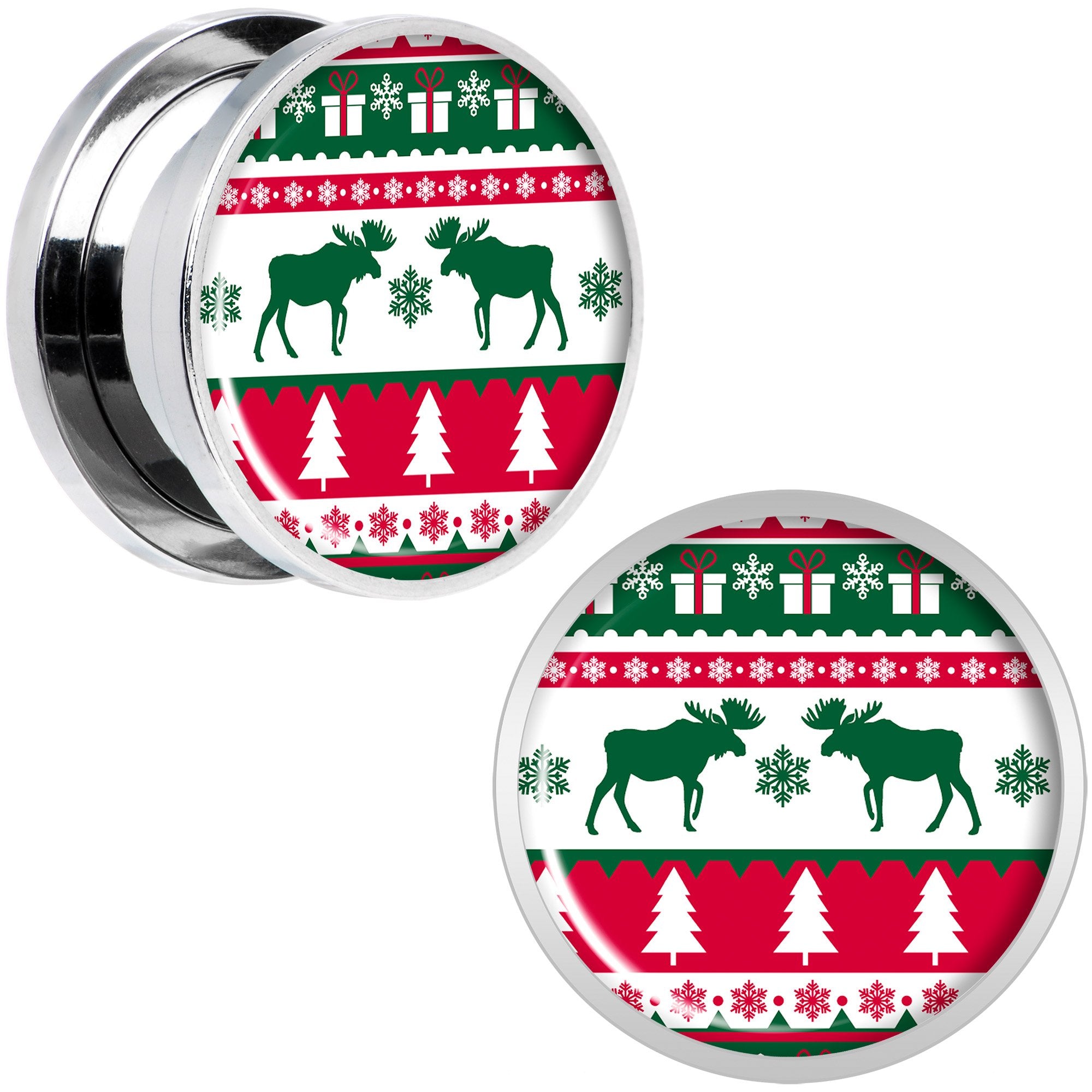 Ugly Christmas Sweater Screw Fit Plug Set Sizes 6mm to 20mm