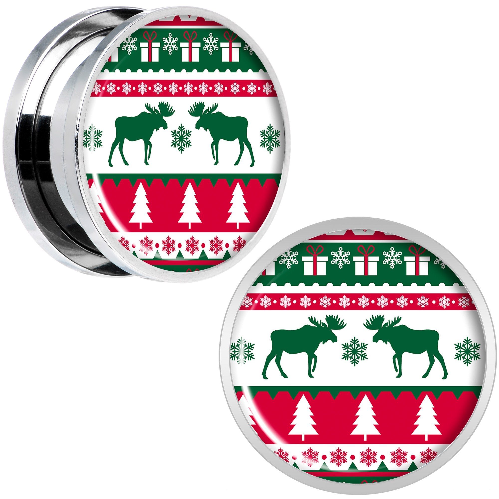 Ugly Christmas Sweater Screw Fit Plug Set Sizes 6mm to 20mm