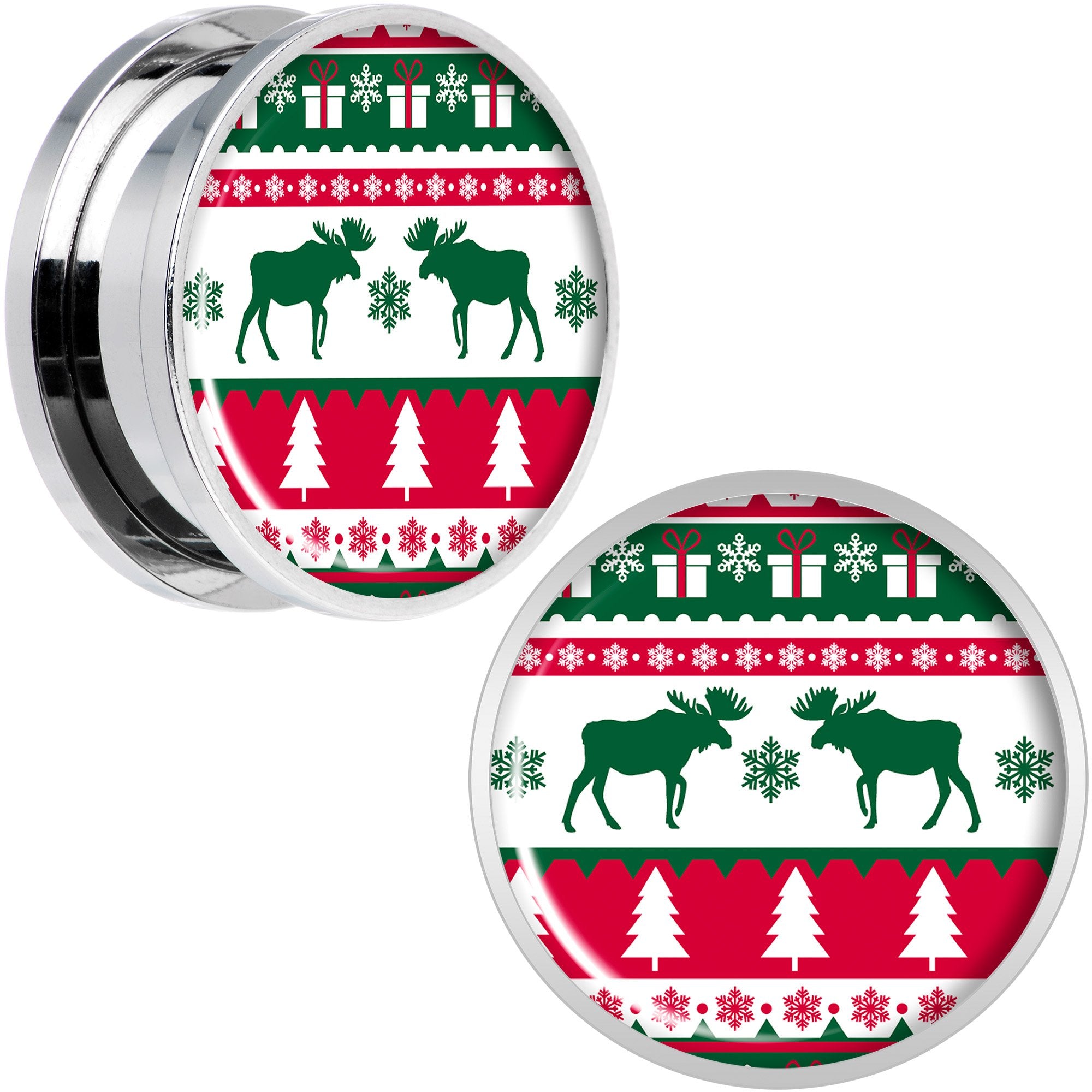 Ugly Christmas Sweater Screw Fit Plug Set Sizes 6mm to 20mm