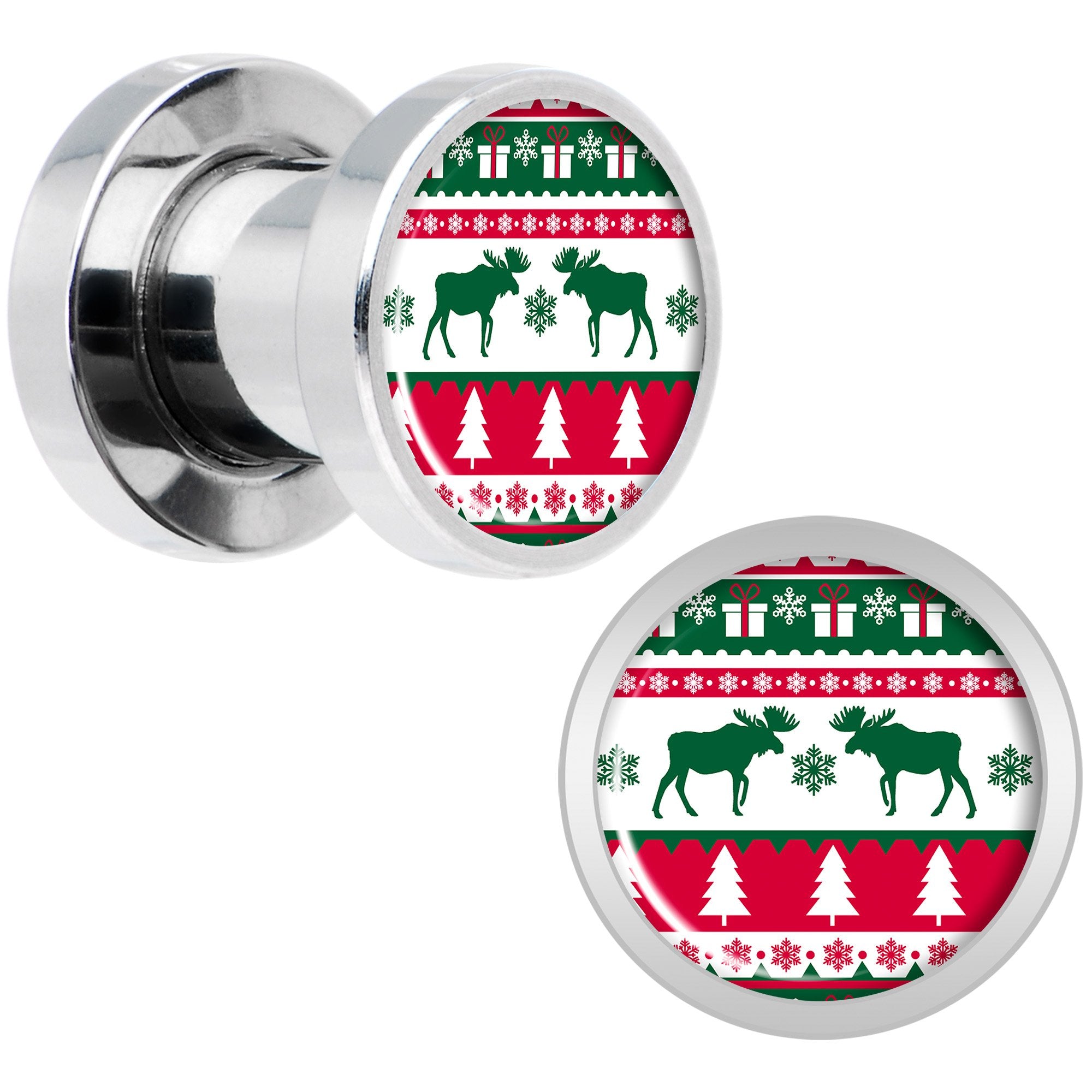 Ugly Christmas Sweater Screw Fit Plug Set Sizes 6mm to 20mm