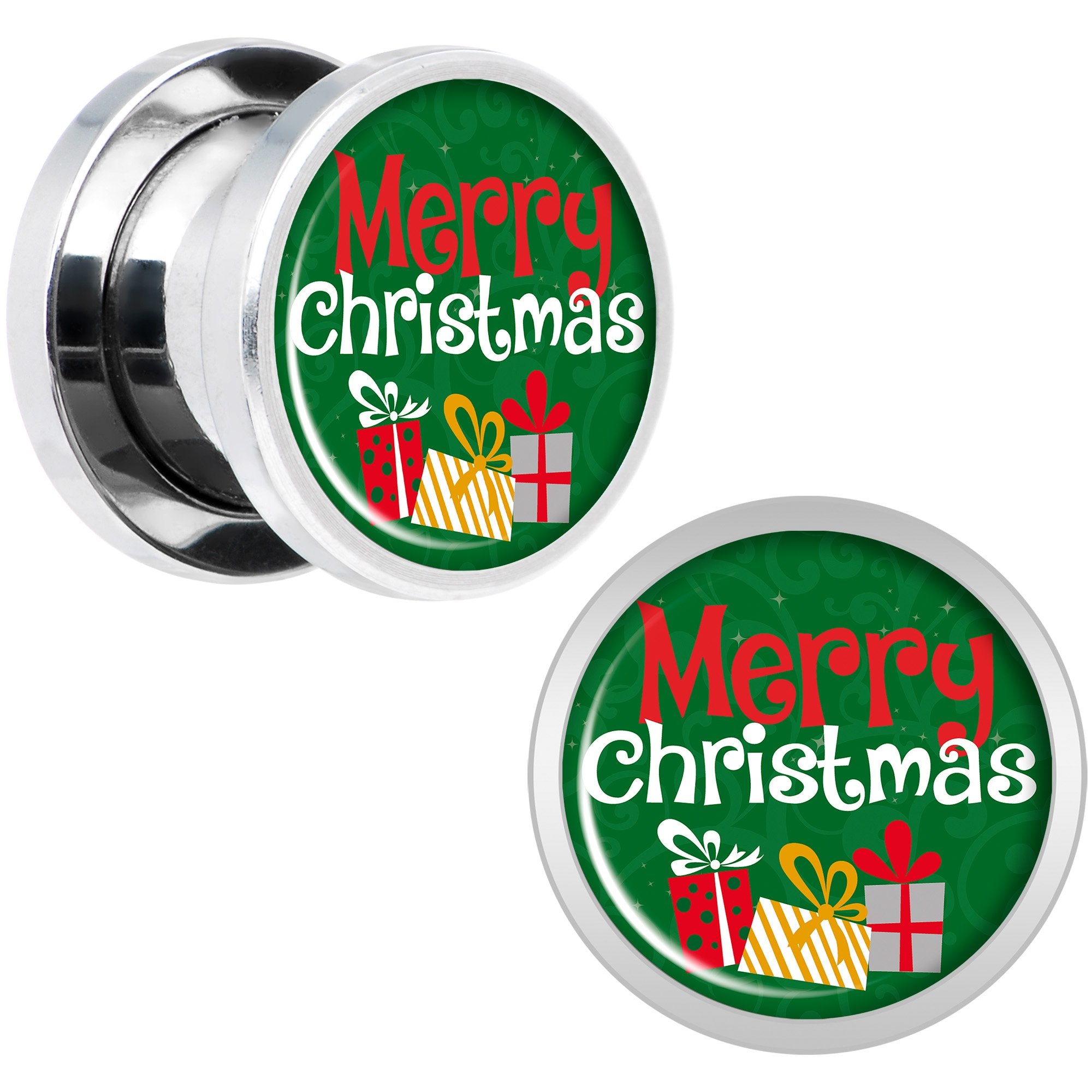 Merry Christmas Presents Screw Fit Plug Set Sizes 6mm to 20mm