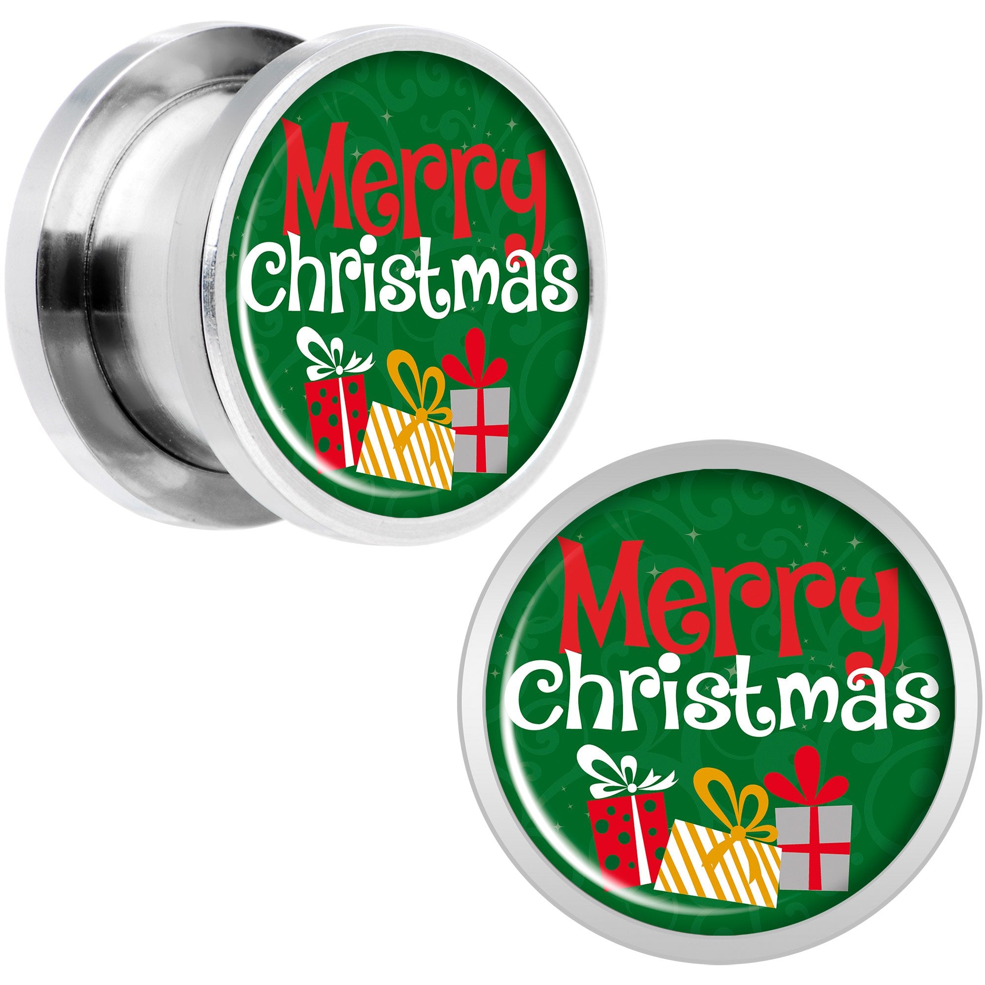 Merry Christmas Presents Screw Fit Plug Set Sizes 6mm to 20mm