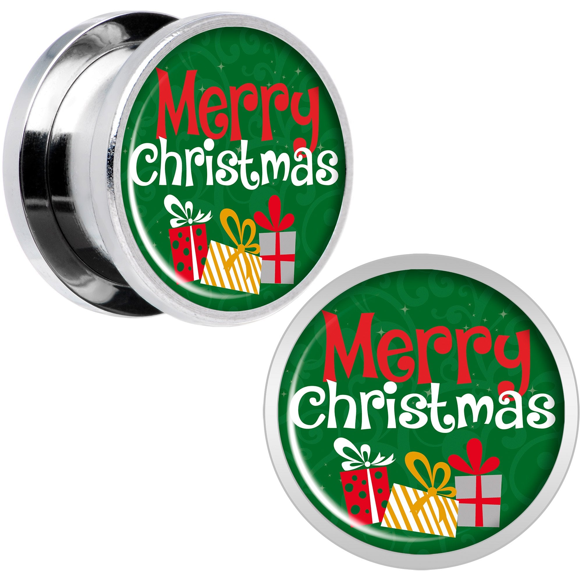 Merry Christmas Presents Screw Fit Plug Set Sizes 6mm to 20mm