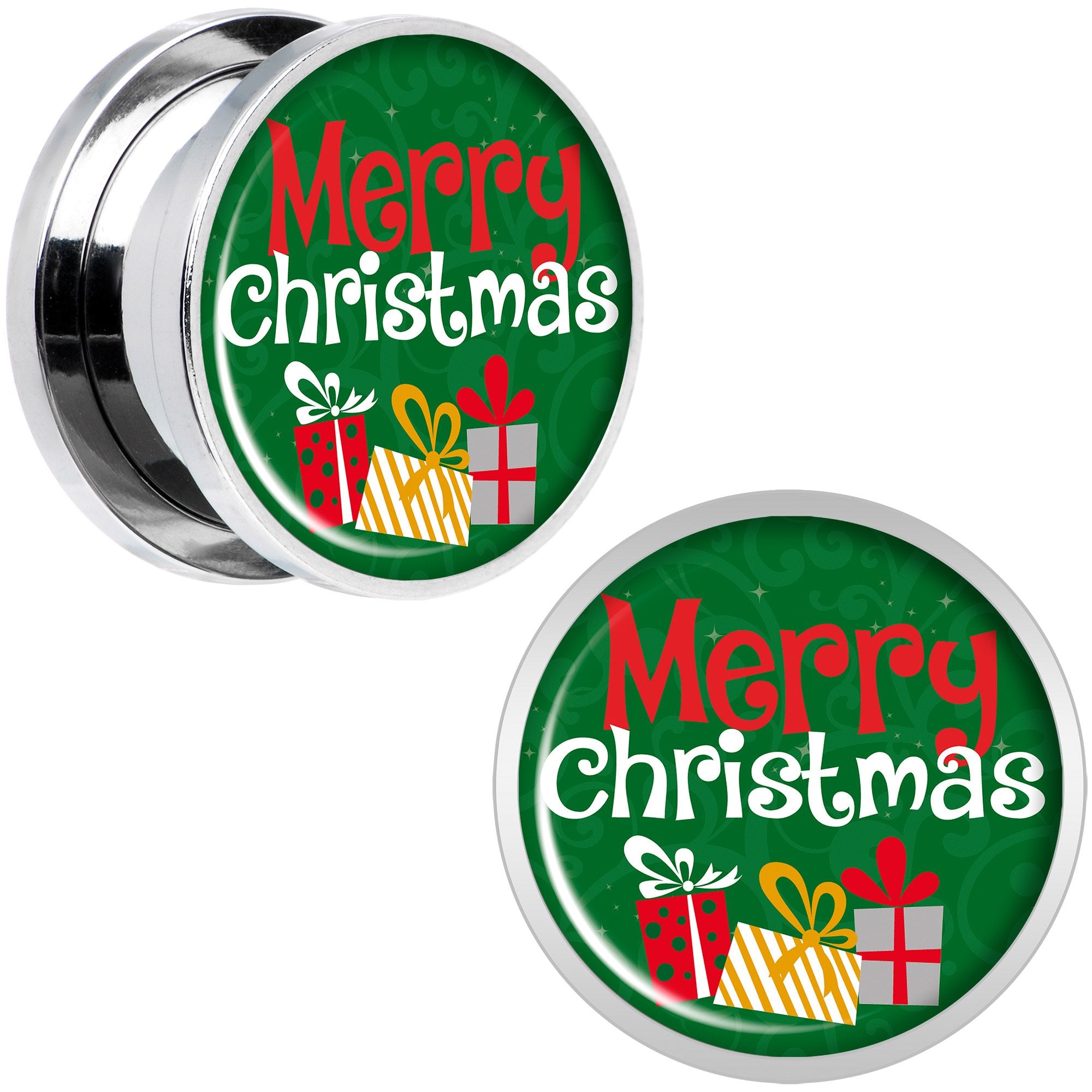 Merry Christmas Presents Screw Fit Plug Set Sizes 6mm to 20mm