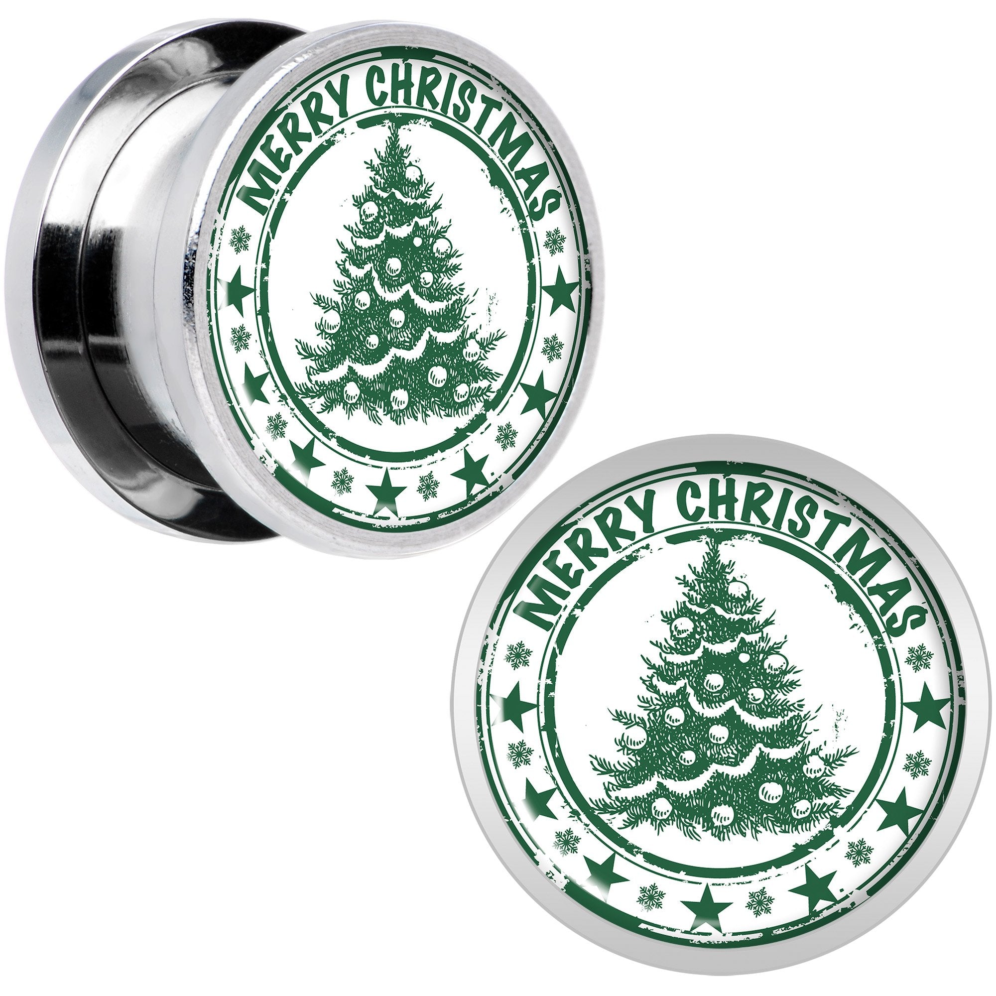 Merry Christmas Tree Screw Fit Plug Set Sizes 5mm to 20mm