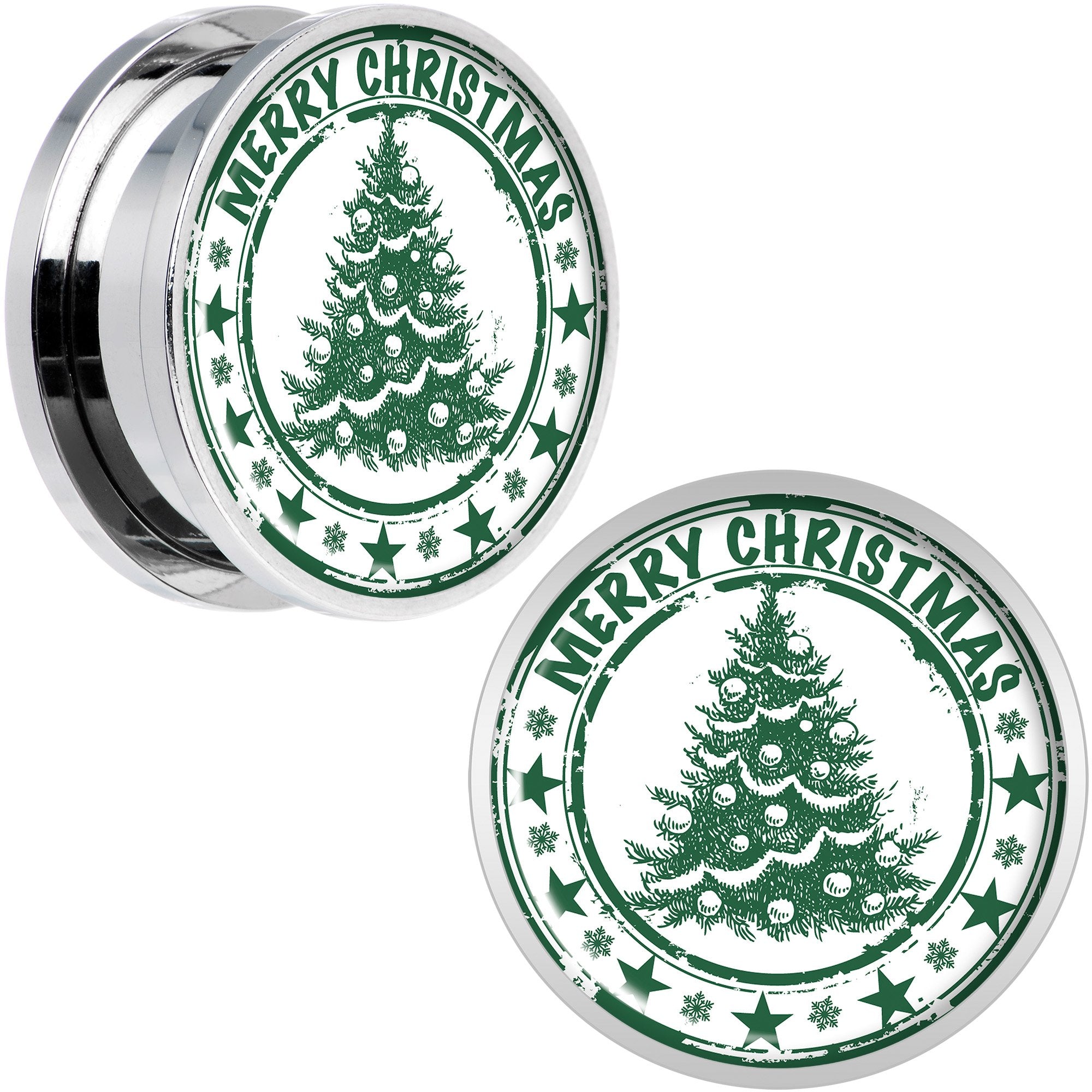 Merry Christmas Tree Screw Fit Plug Set Sizes 5mm to 20mm