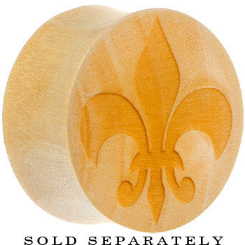 Organic Crocodile Wood Fleur de Lis  Saddle Plug