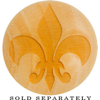 Organic Crocodile Wood Fleur de Lis  Saddle Plug