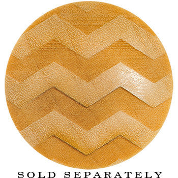 Organic Crocodile Wood Chevron Pattern Saddle Plug