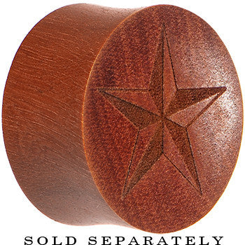 Organic Sawo Wood Nautical Star Saddle Plug