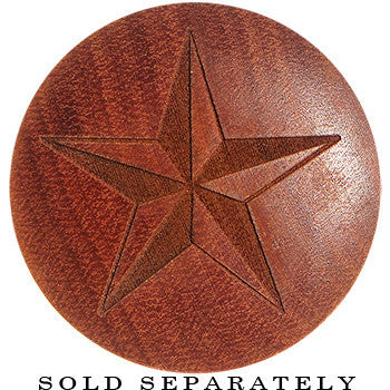 Organic Sawo Wood Nautical Star Saddle Plug