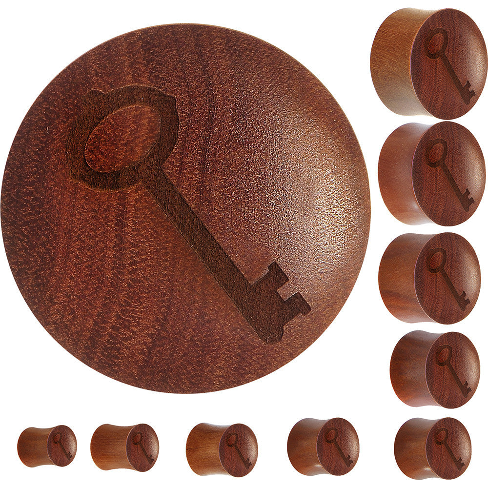 Organic Sawo Wood Antique Key Saddle Plug