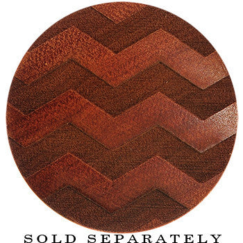 Organic Sawo Wood Chevron Pattern Saddle Plug