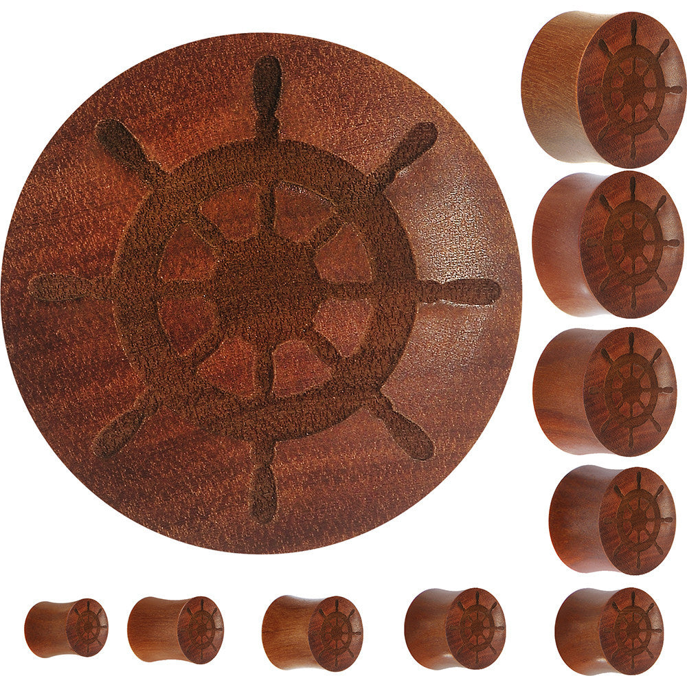 Organic Sawo Wood Captain's Wheel Saddle Plug