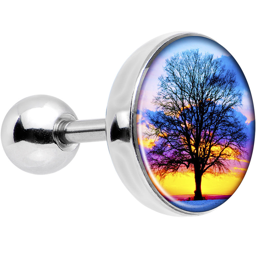 16 Gauge Sunset Tree Tragus Cartilage Earring