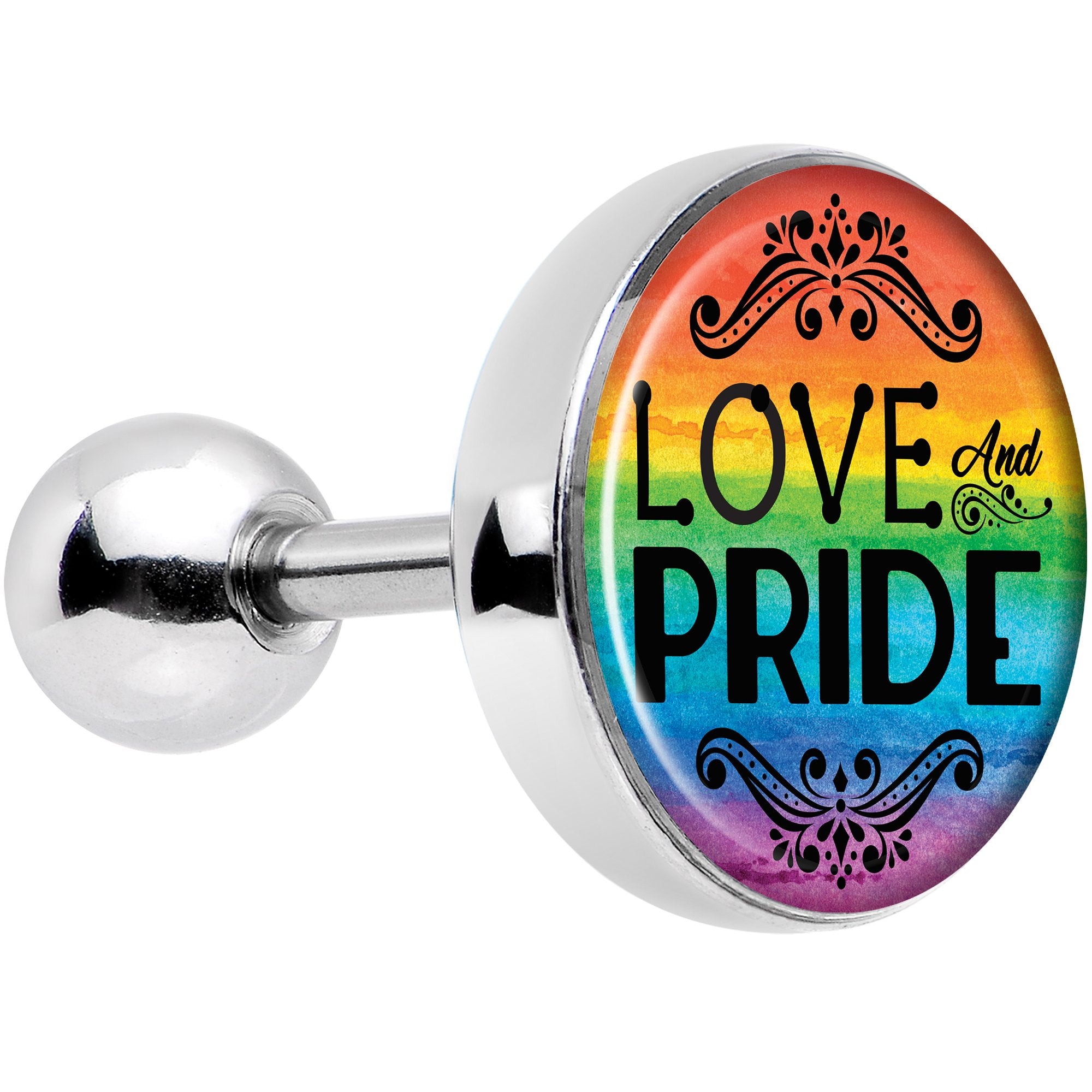 Rainbow Love and Pride Tragus Cartilage Earring