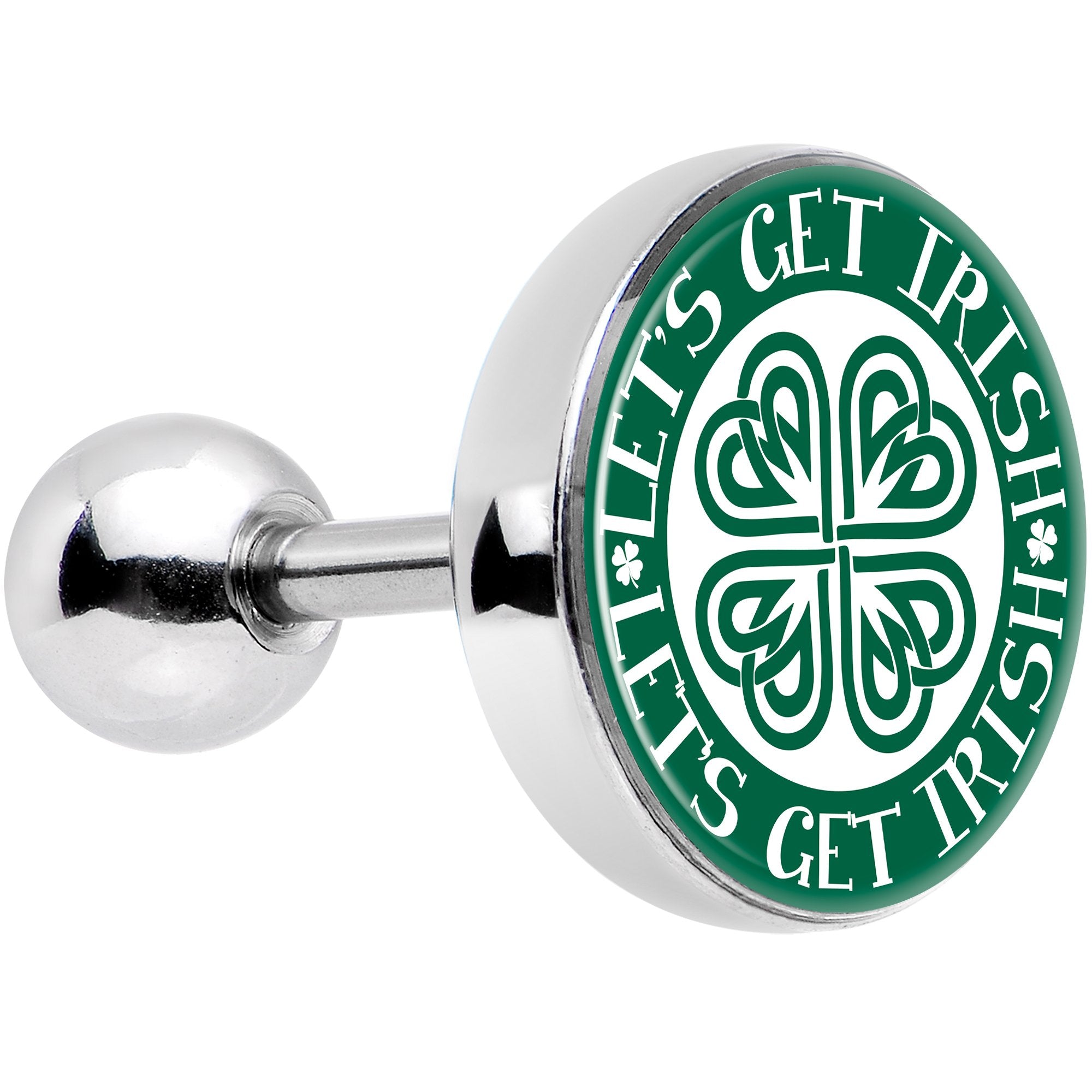 Lets Get Irish Celtic Shamrock Tragus Cartilage Earring