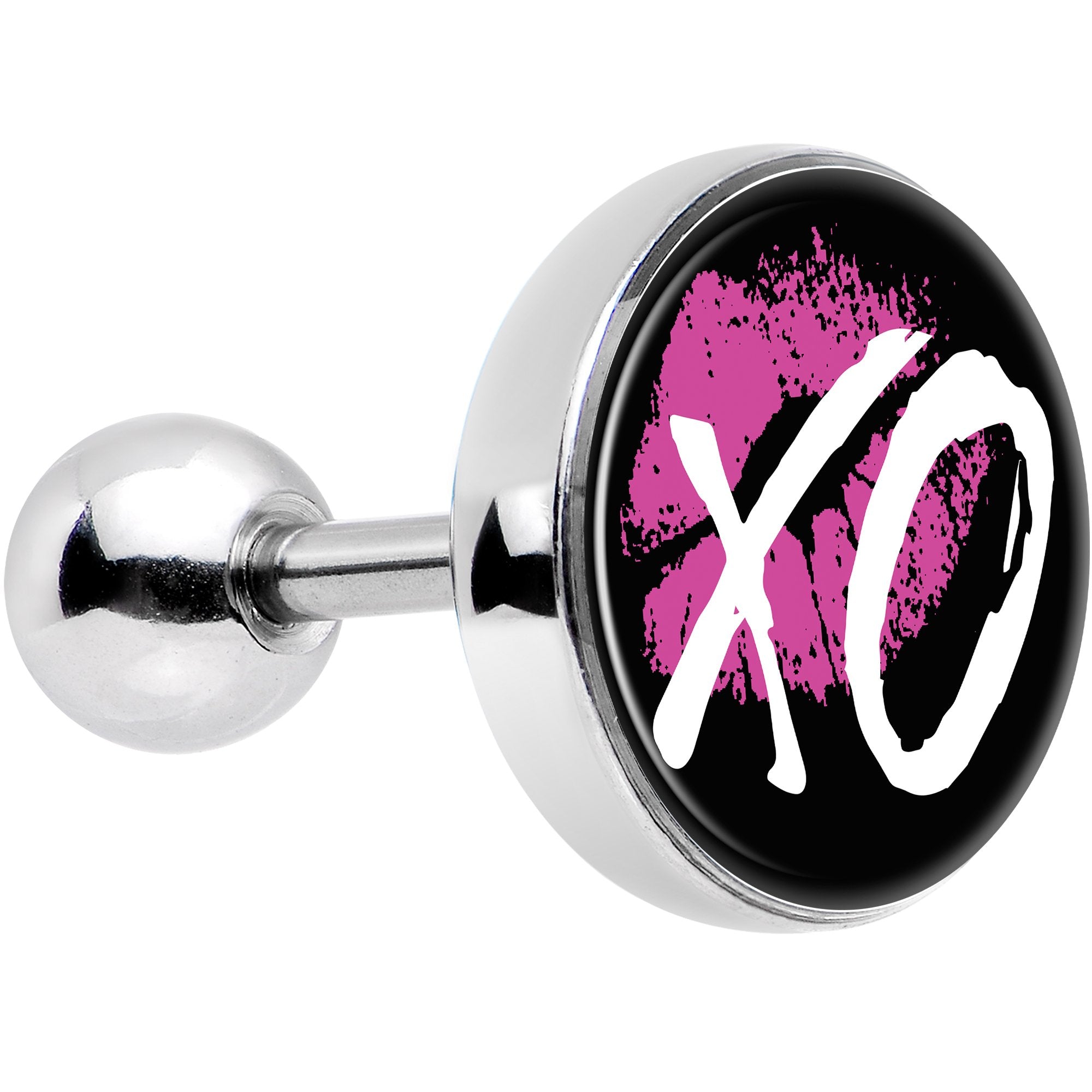 16 Gauge 1/4 Pink Lips XO Kiss Tragus Cartilage Earring