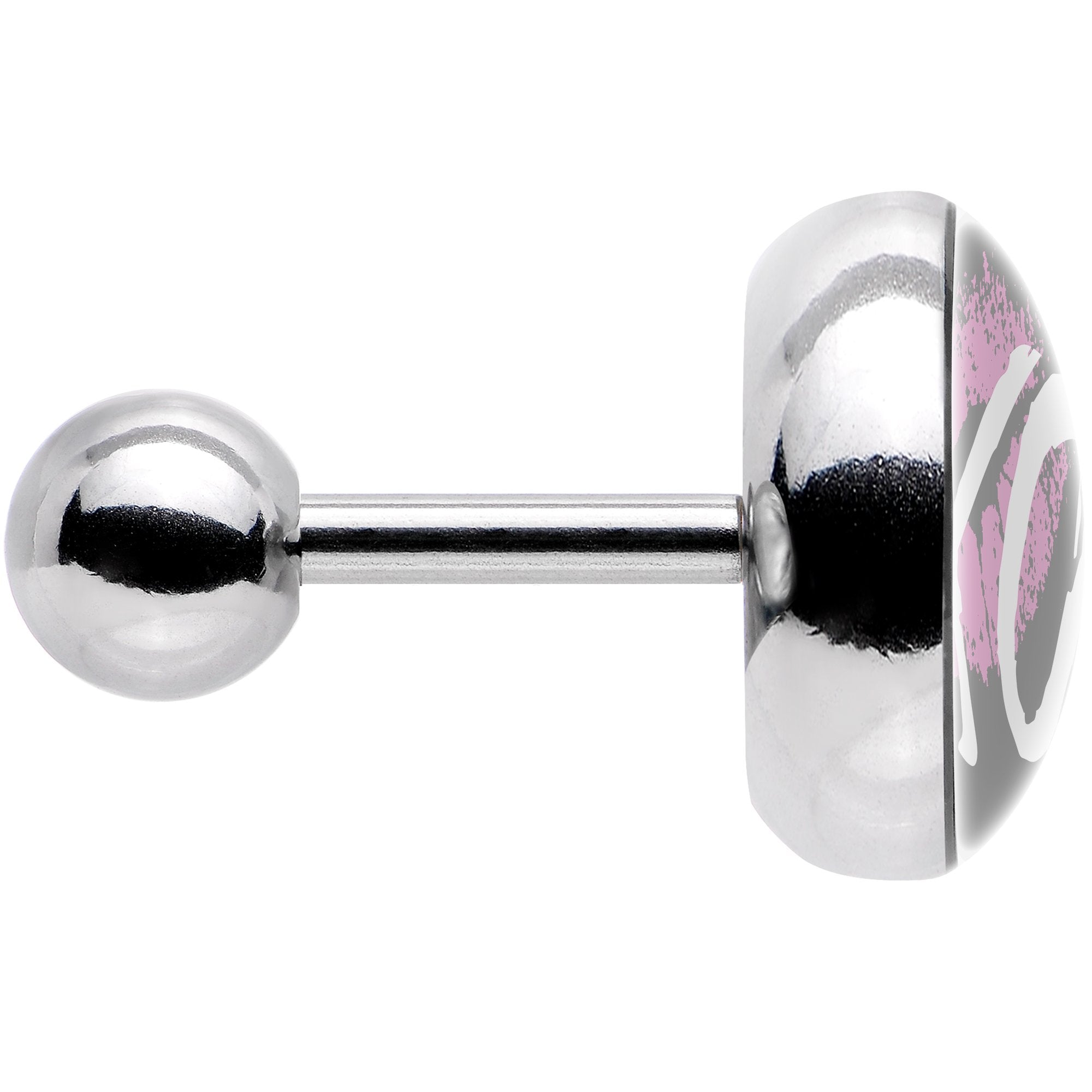 16 Gauge 1/4 Pink Lips XO Kiss Tragus Cartilage Earring