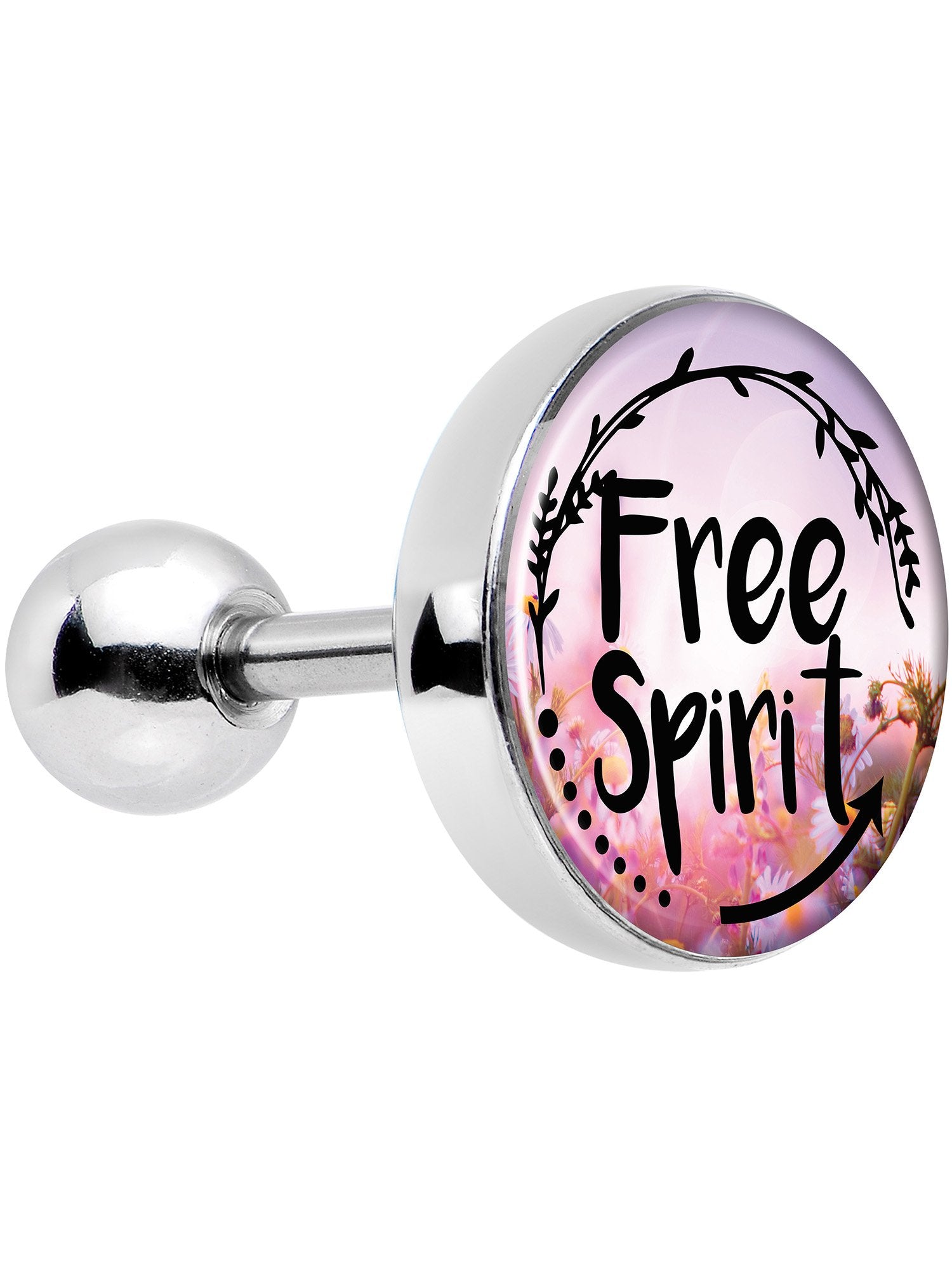 16 Gauge 1/4 Free Spirit Tragus Cartilage Earring